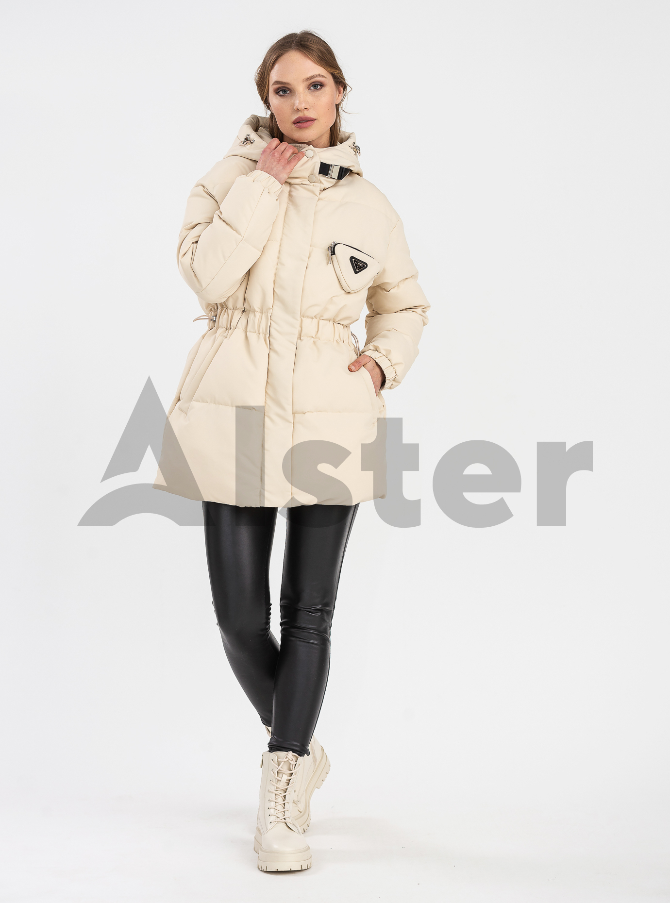Зимняя женская куртка Clasna 915 Молочный L (22D915CW-06): фото - Alster.ua