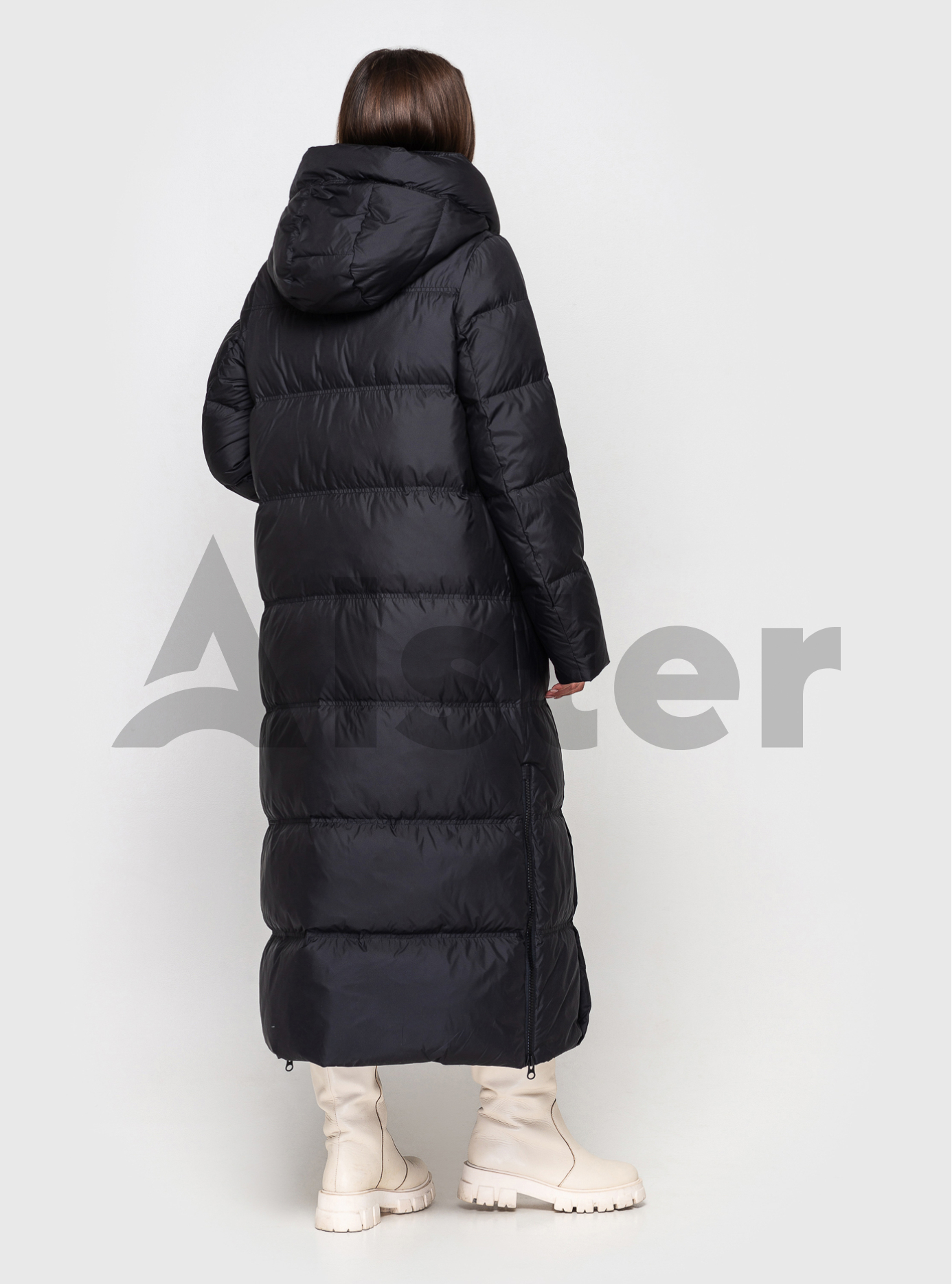 Длинный женский пуховик CLASNA 170 с капюшоном Чёрный XL (23D170DW-04): фото - Alster.ua Длинный женский пуховик CLASNA 170 с капюшоном Чёрный XL (23D170DW-04): фото - Alster.ua