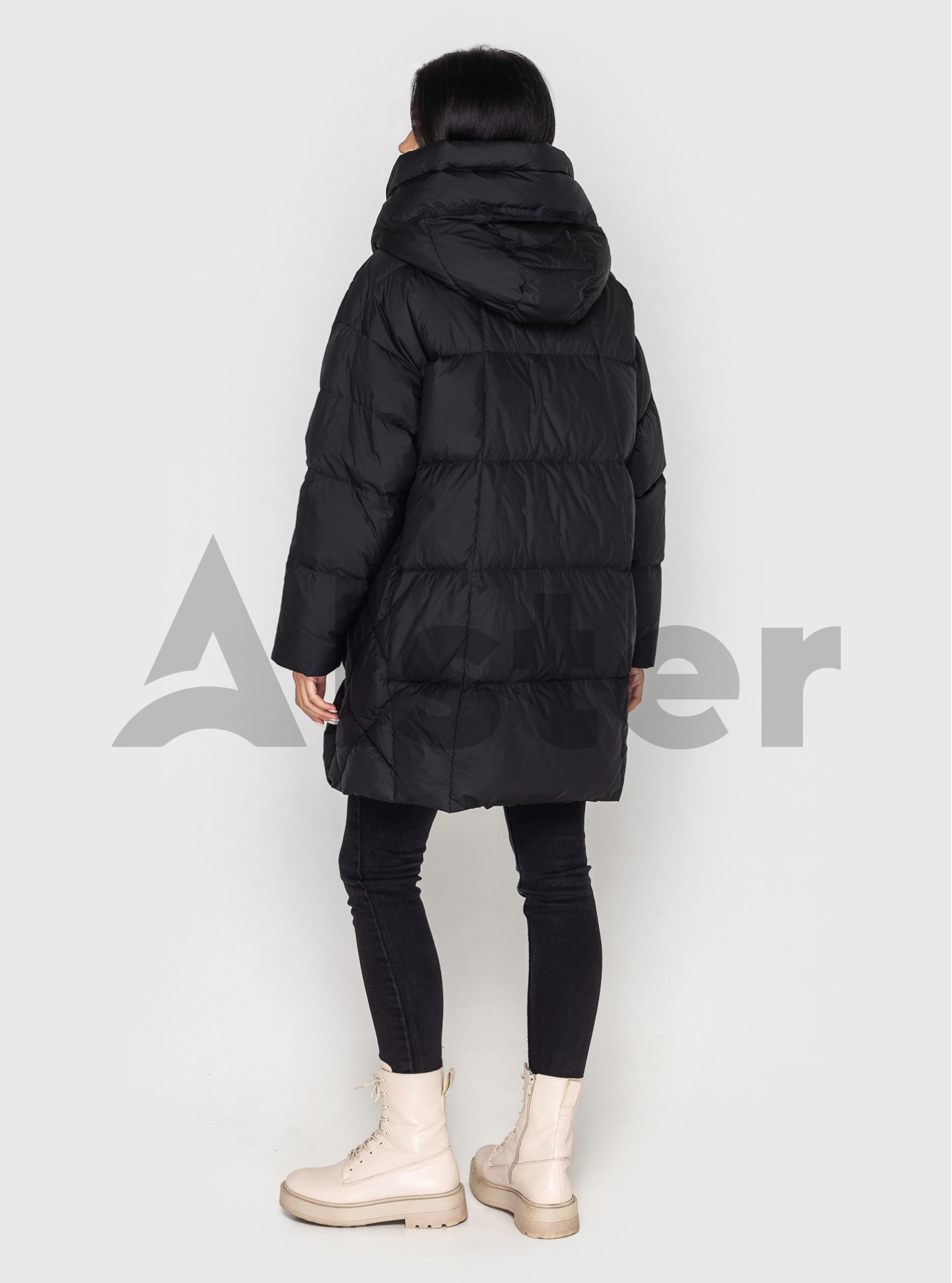 Женская зимняя куртка CLASNA 216 oversize Чёрный M (23D216DW-15): фото - Alster.ua