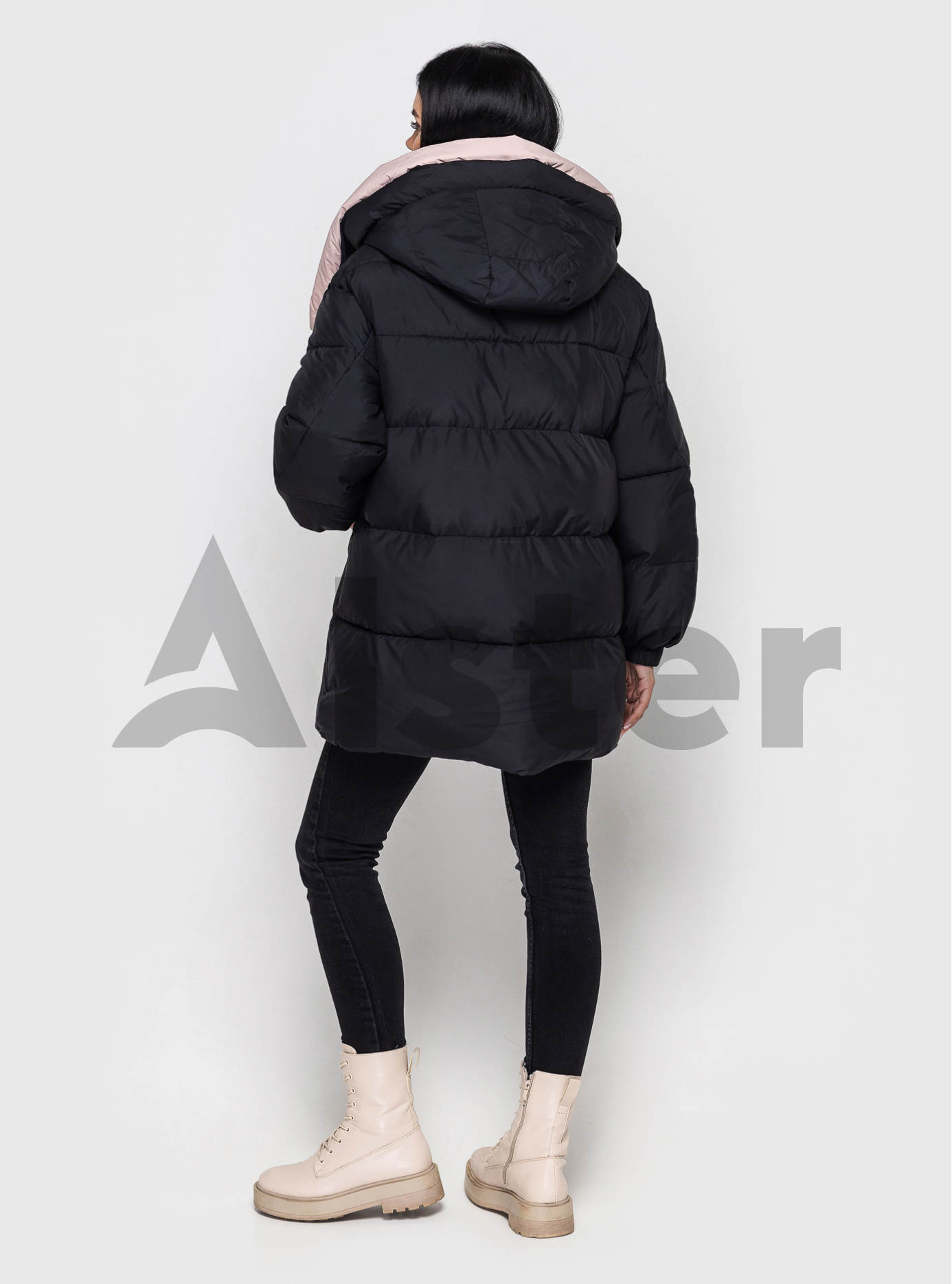 Женская oversize куртка CLASNA 648 зимняя Чёрный M (23D648CW-02): фото - Alster.ua