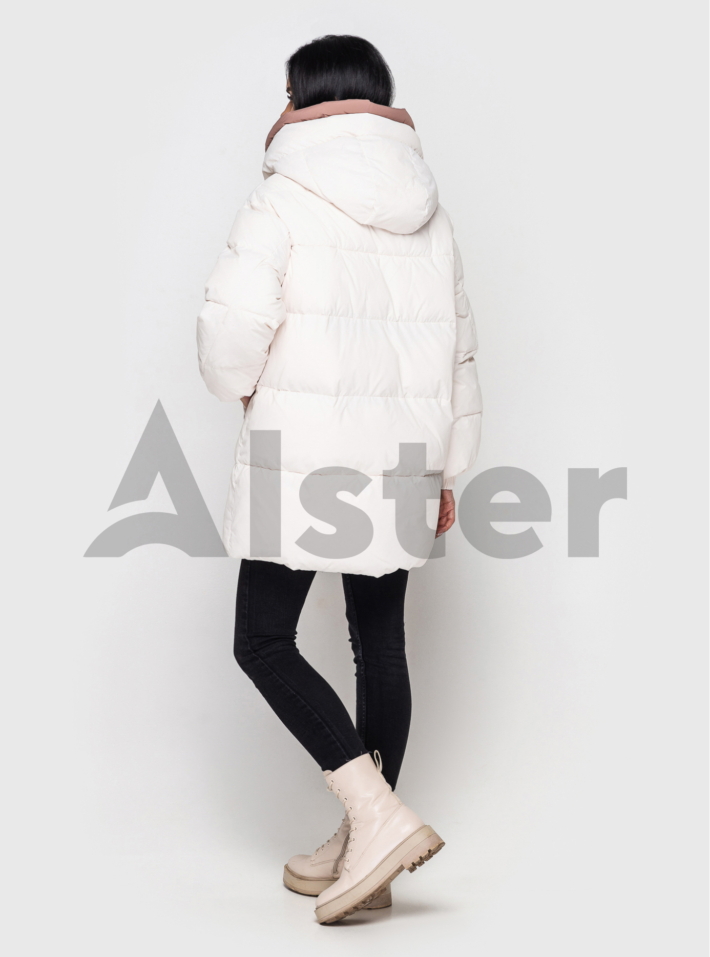 Женская oversize куртка CLASNA 648 зимняя Молоко M (23D648CW-14): фото - Alster.ua