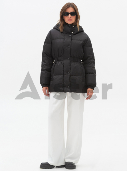 Зимняя женская куртка Clasna 667 с резинкой на поясе