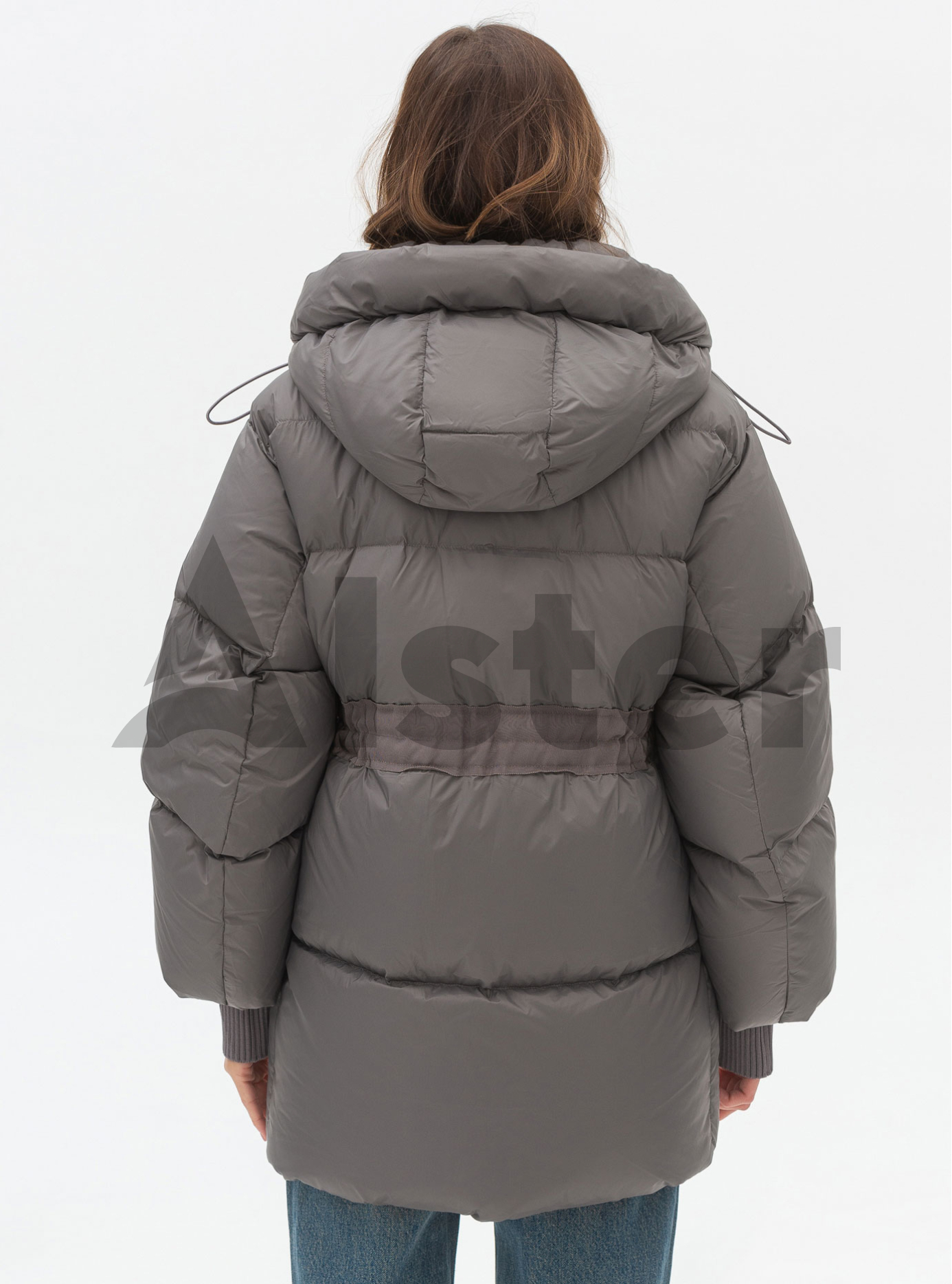 Женская зимняя куртка Clasna 718 с кулисой Графитовый L (24D718DW-06): фото - Alster.ua