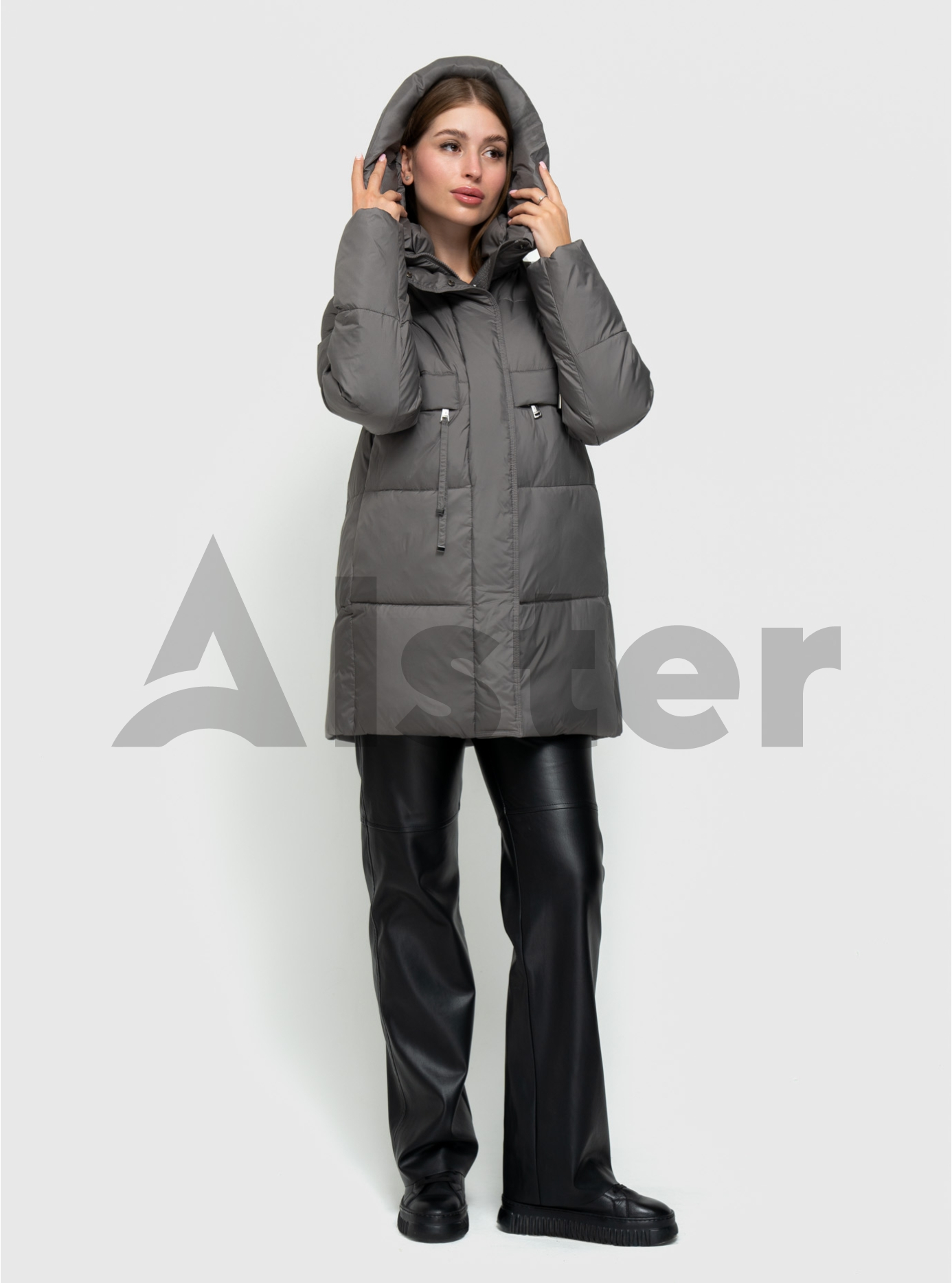 Женская зимняя куртка Clasna 827 Графитовый M (24D827DW-14): фото - Alster.ua