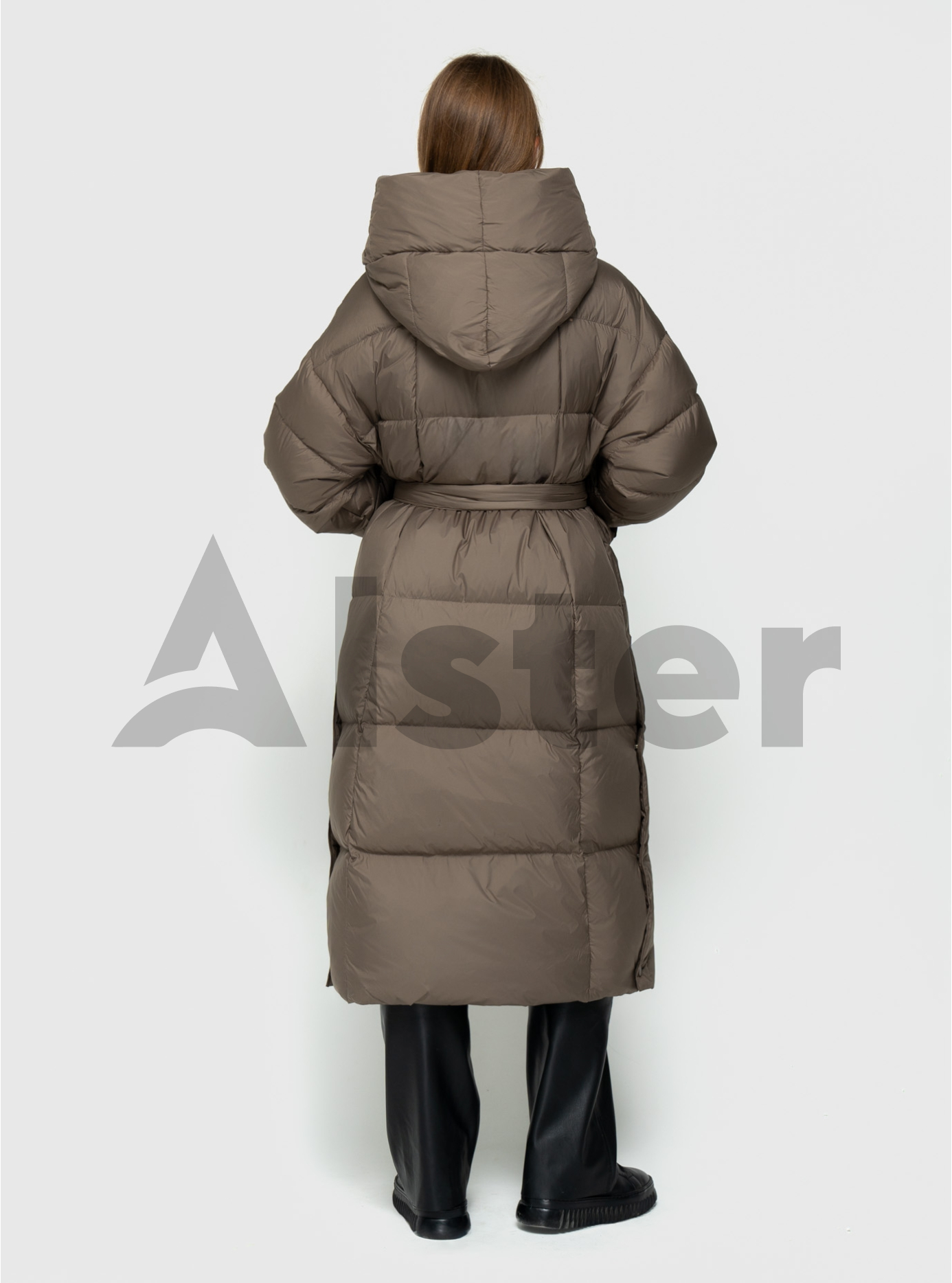 Женский зимний длинный пуховик Clasna 805 Светло-оливковый S (24D805DW-04): фото - Alster.ua