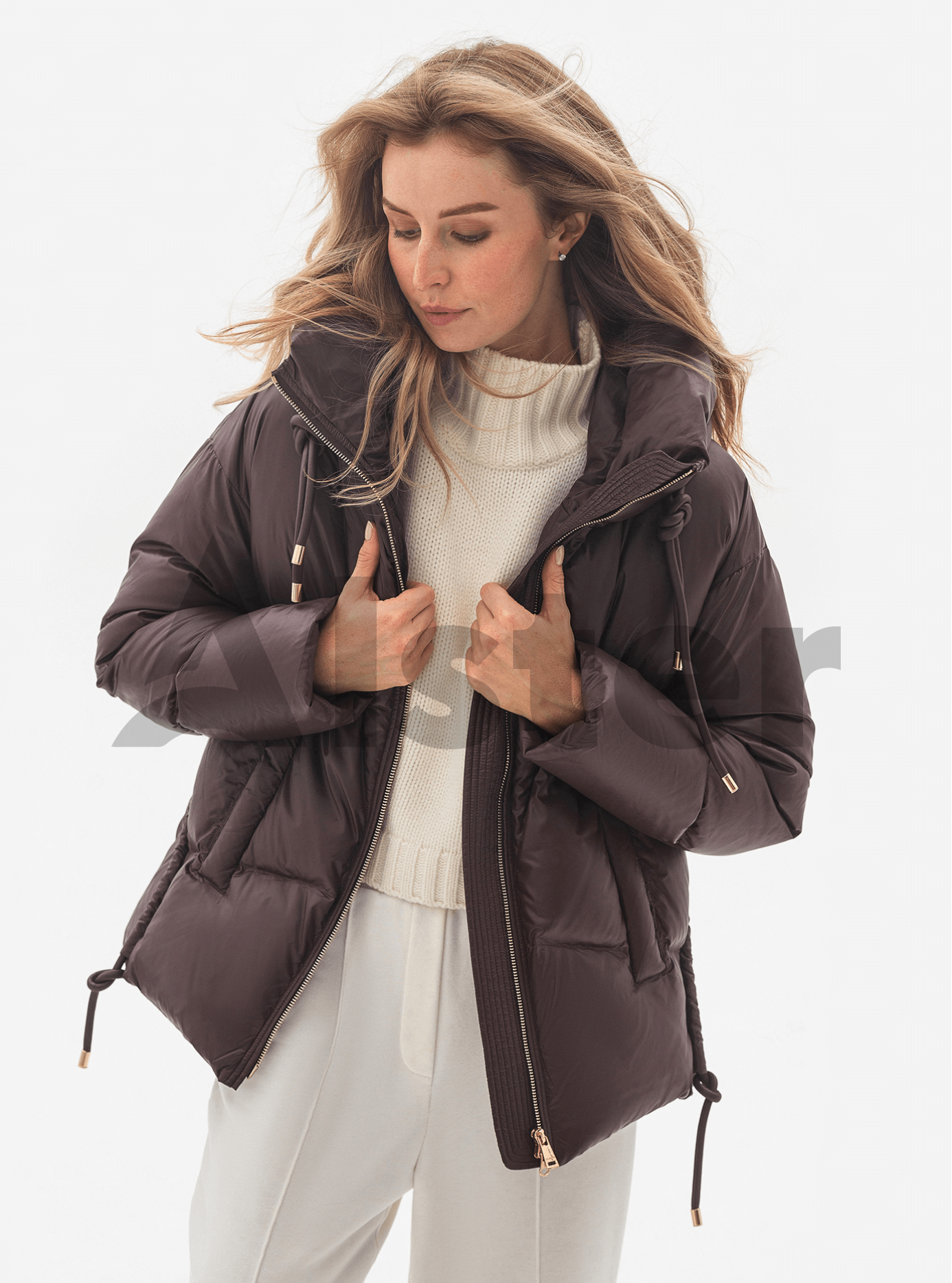 Женская зимняя куртка Clasna 902 Шоколадный M (24D902DW-03): фото - Alster.ua
