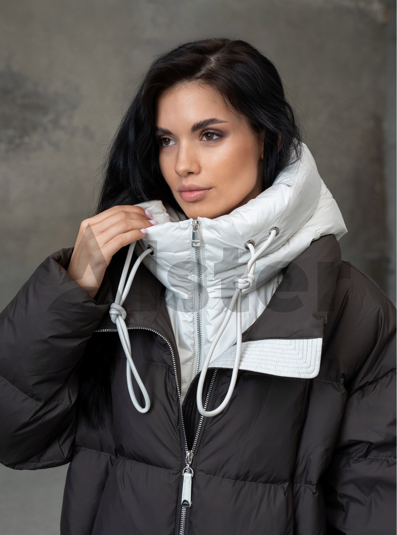 Женский пуховик Clasna 25D3004DW Шоколадный S (25D3004DW-06): фото - Alster.ua