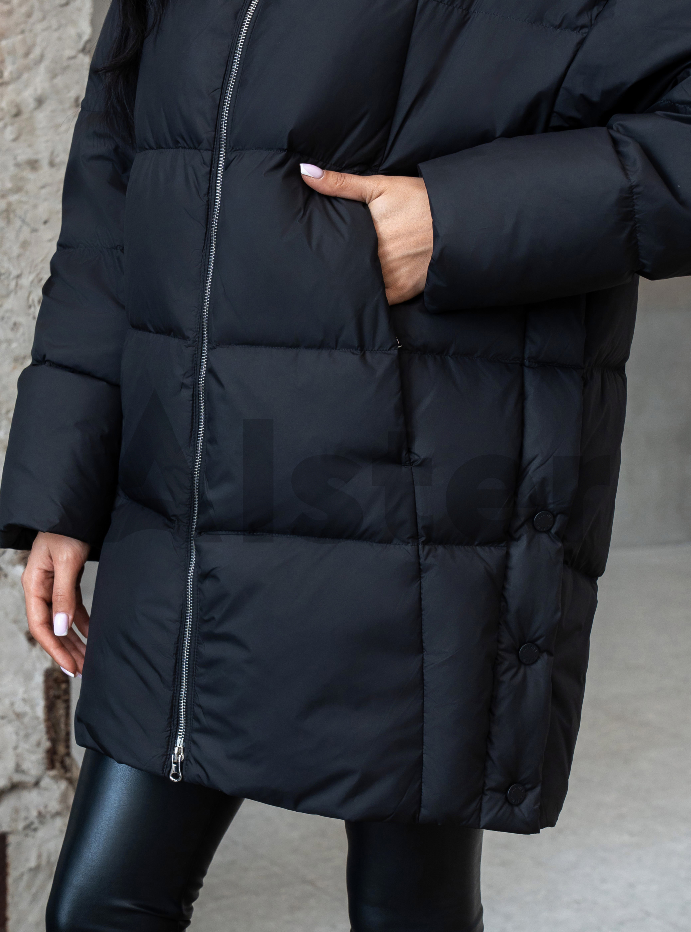 Женский пуховик Clasna 25D3004DW Чёрный M (25D3004DW-02): фото - Alster.ua
