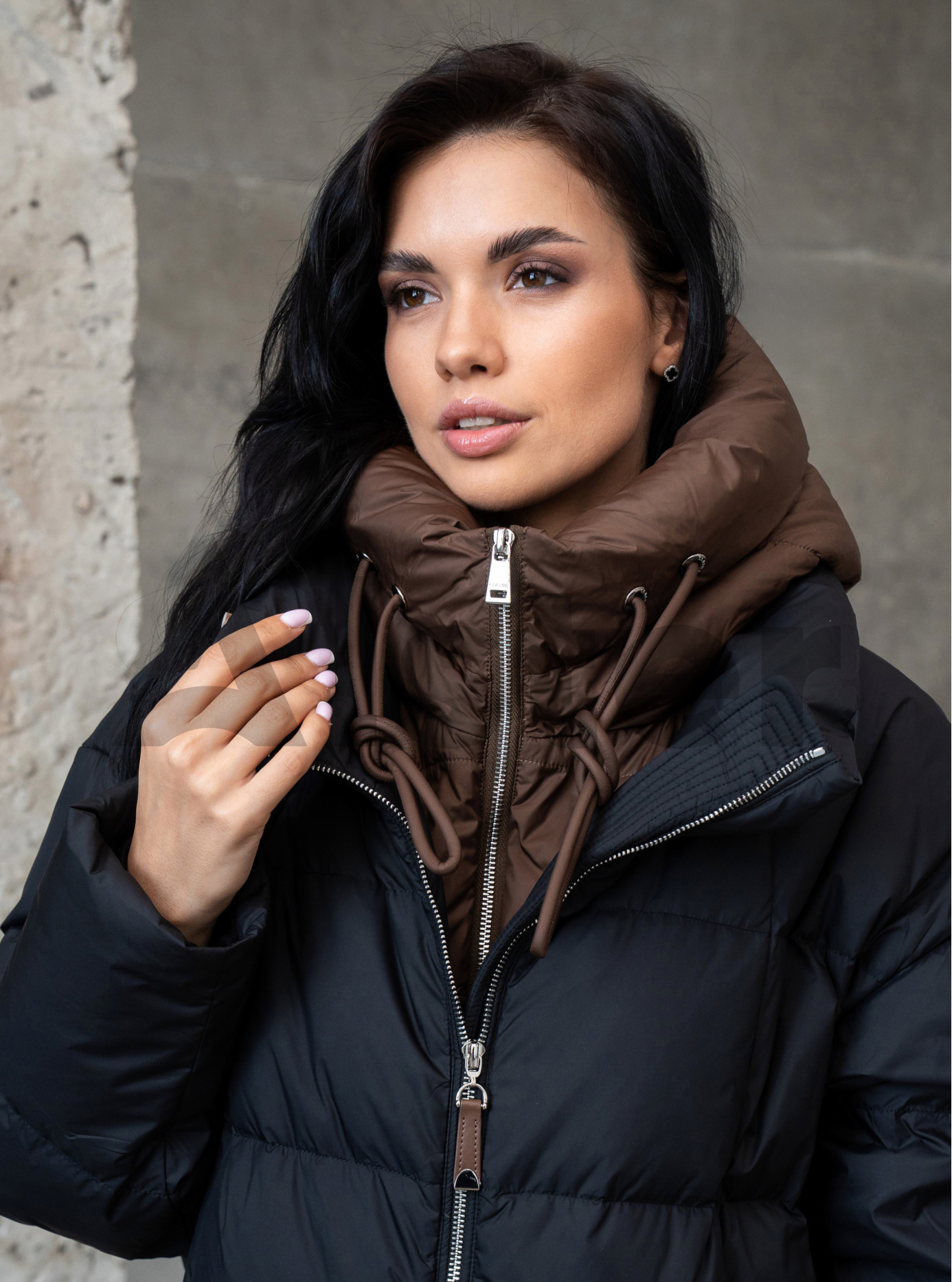 Женский пуховик Clasna 25D3004DW Чёрный M (25D3004DW-02): фото - Alster.ua