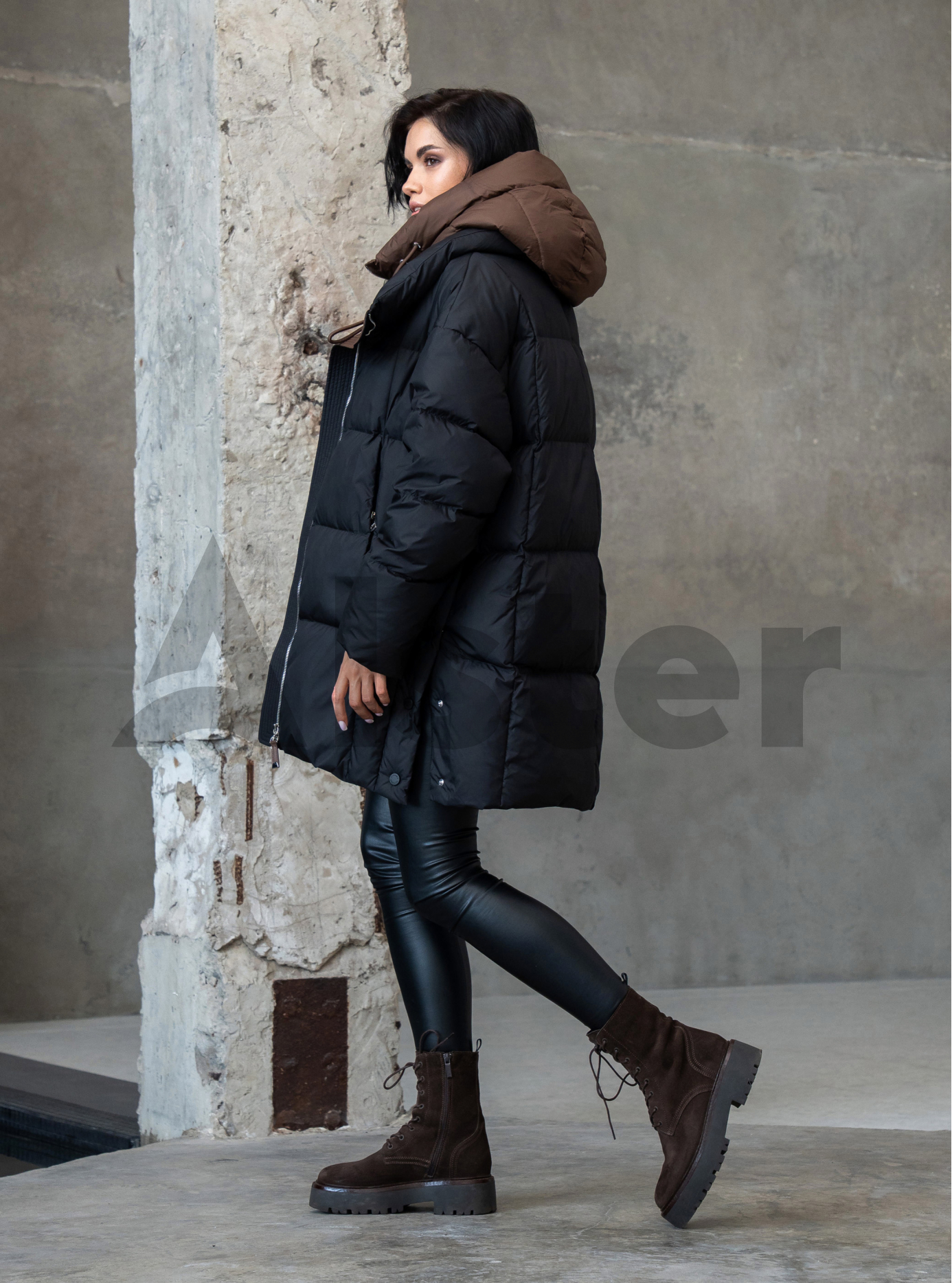 Женский пуховик Clasna 25D3004DW Чёрный M (25D3004DW-02): фото - Alster.ua