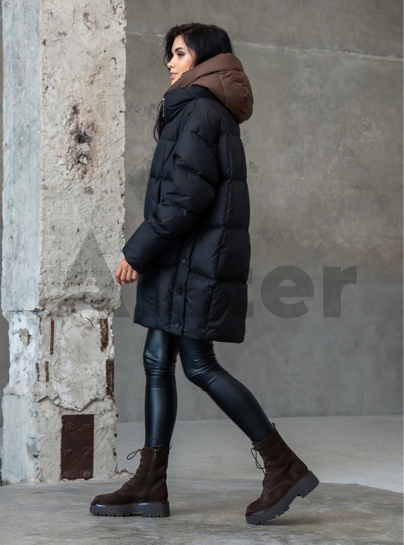 Женский пуховик Clasna 25D3004DW Чёрный M (25D3004DW-02): фото - Alster.ua