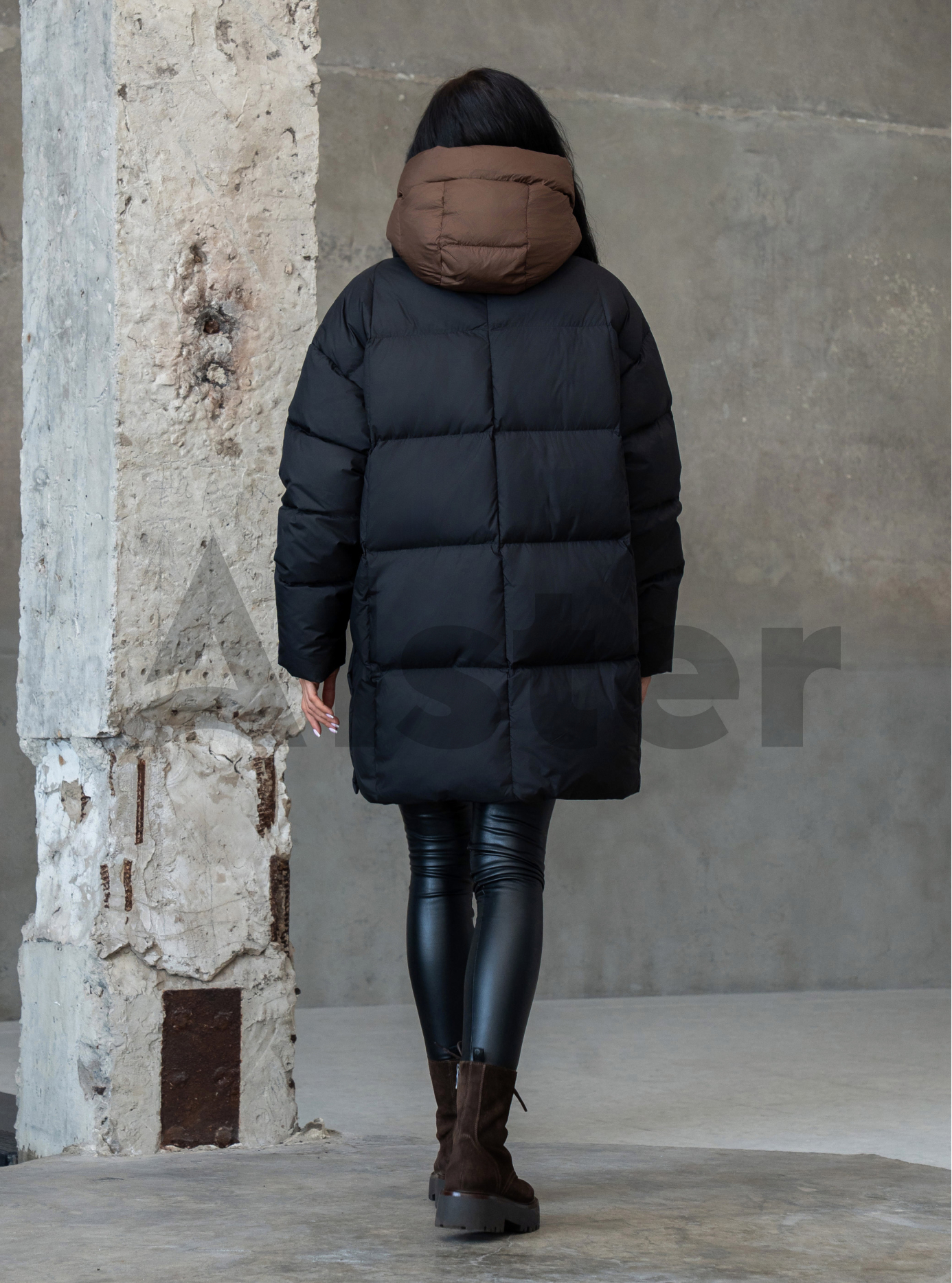 Женский пуховик Clasna 25D3004DW Чёрный M (25D3004DW-02): фото - Alster.ua