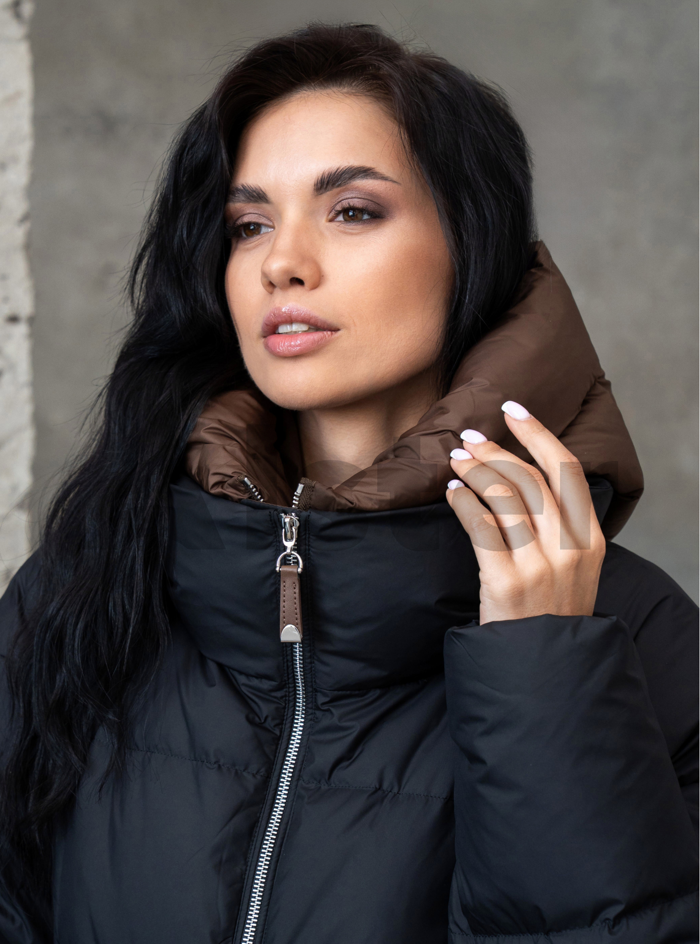 Женский пуховик Clasna 25D3004DW Чёрный M (25D3004DW-02): фото - Alster.ua
