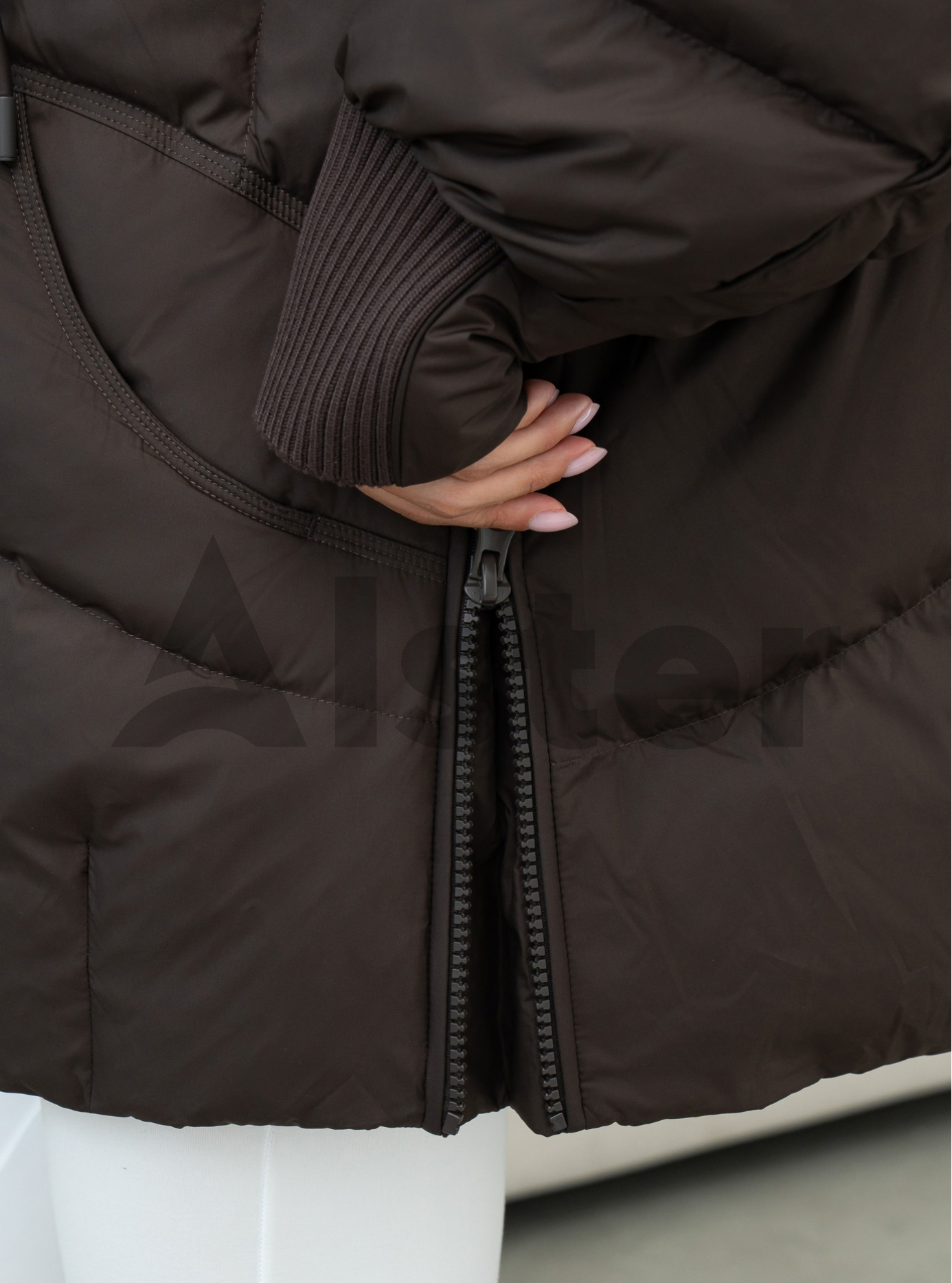 Зимний женский пуховик Clasna 25D667DW Коричневый XL (25D667DW-29): фото - Alster.ua