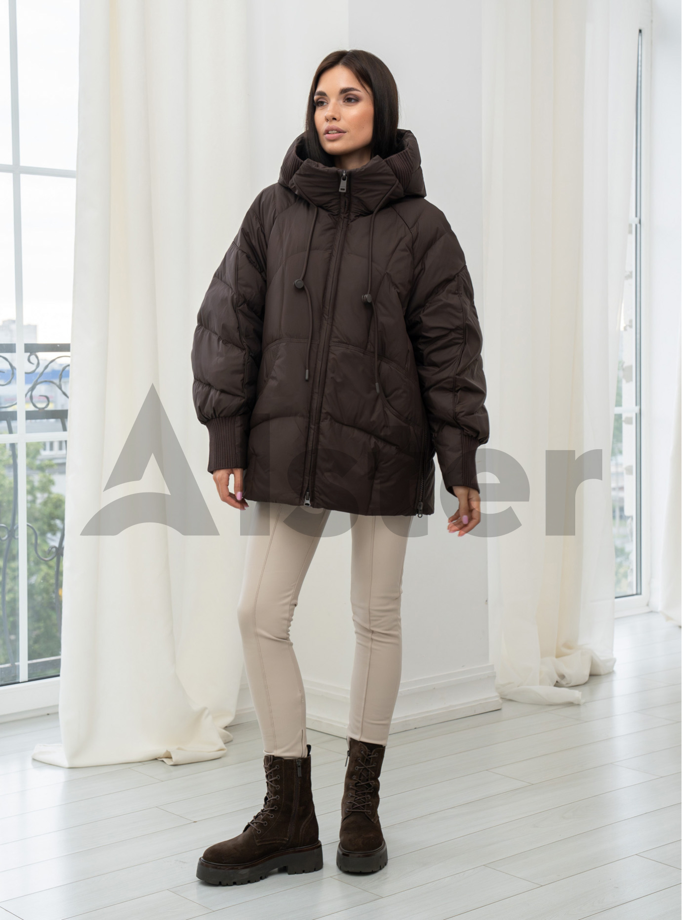 Зимний женский пуховик Clasna 25D667DW Шоколадный XL (25D667DW-13): фото - Alster.ua Зимний женский пуховик Clasna 25D667DW Шоколадный XL (25D667DW-13): фото - Alster.ua