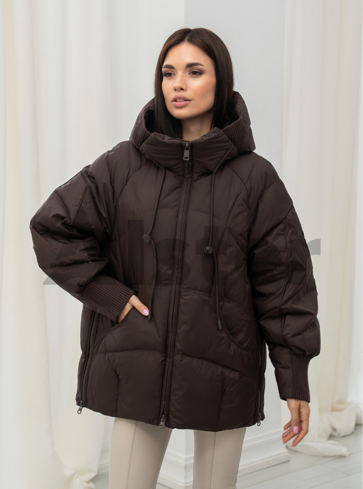 Зимний женский пуховик Clasna 25D667DW Шоколадный XL (25D667DW-13): фото - Alster.ua Зимний женский пуховик Clasna 25D667DW Шоколадный XL (25D667DW-13): фото - Alster.ua