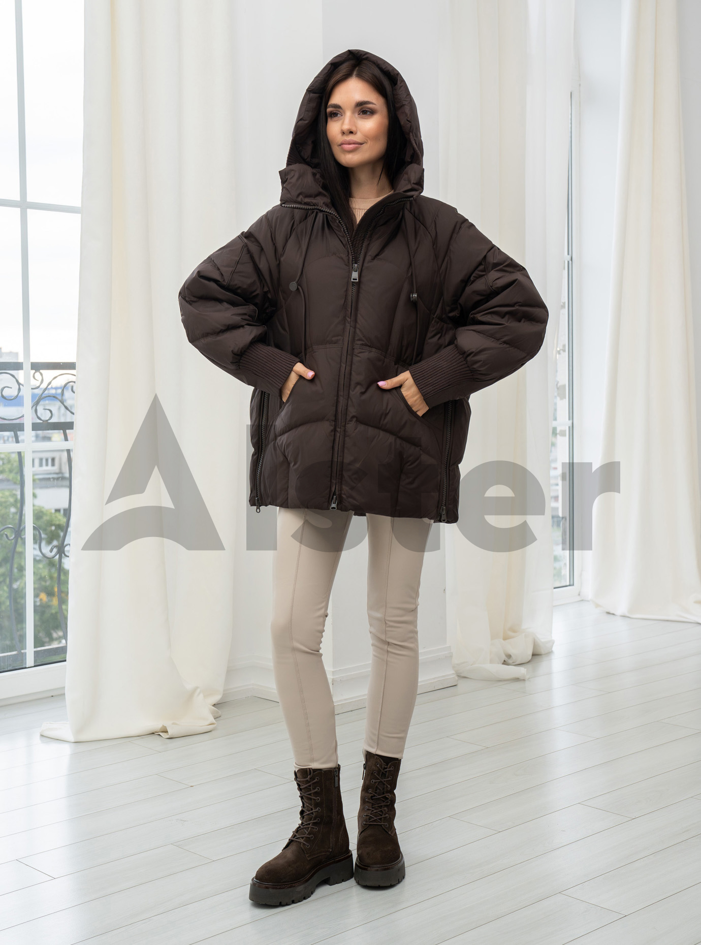 Зимний женский пуховик Clasna 25D667DW Шоколадный XL (25D667DW-13): фото - Alster.ua Зимний женский пуховик Clasna 25D667DW Шоколадный XL (25D667DW-13): фото - Alster.ua