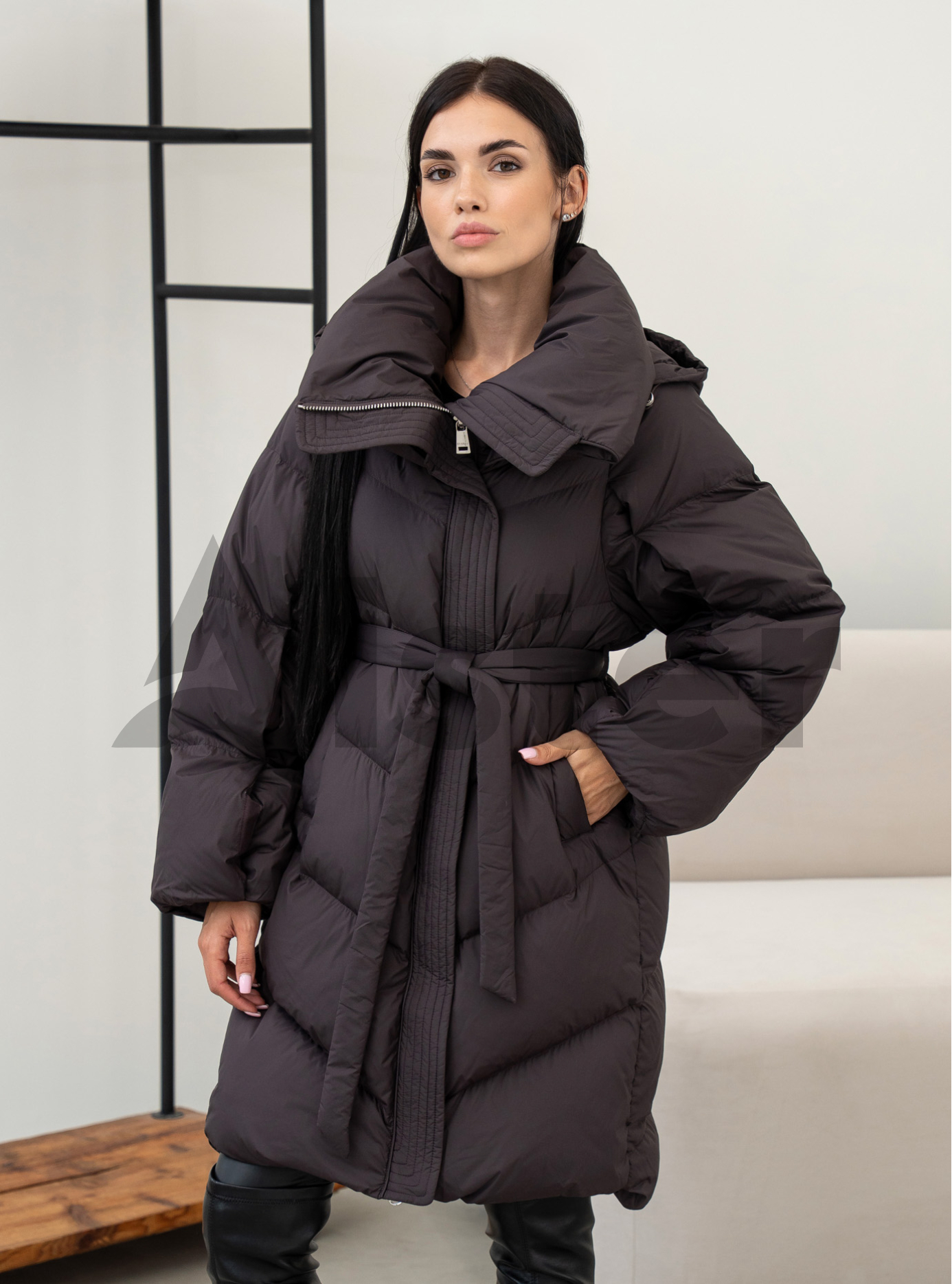 Зимовий жіночий пуховик Clasna 25D669DW Ожина XS (25D669DW-05): фото - Alster.ua