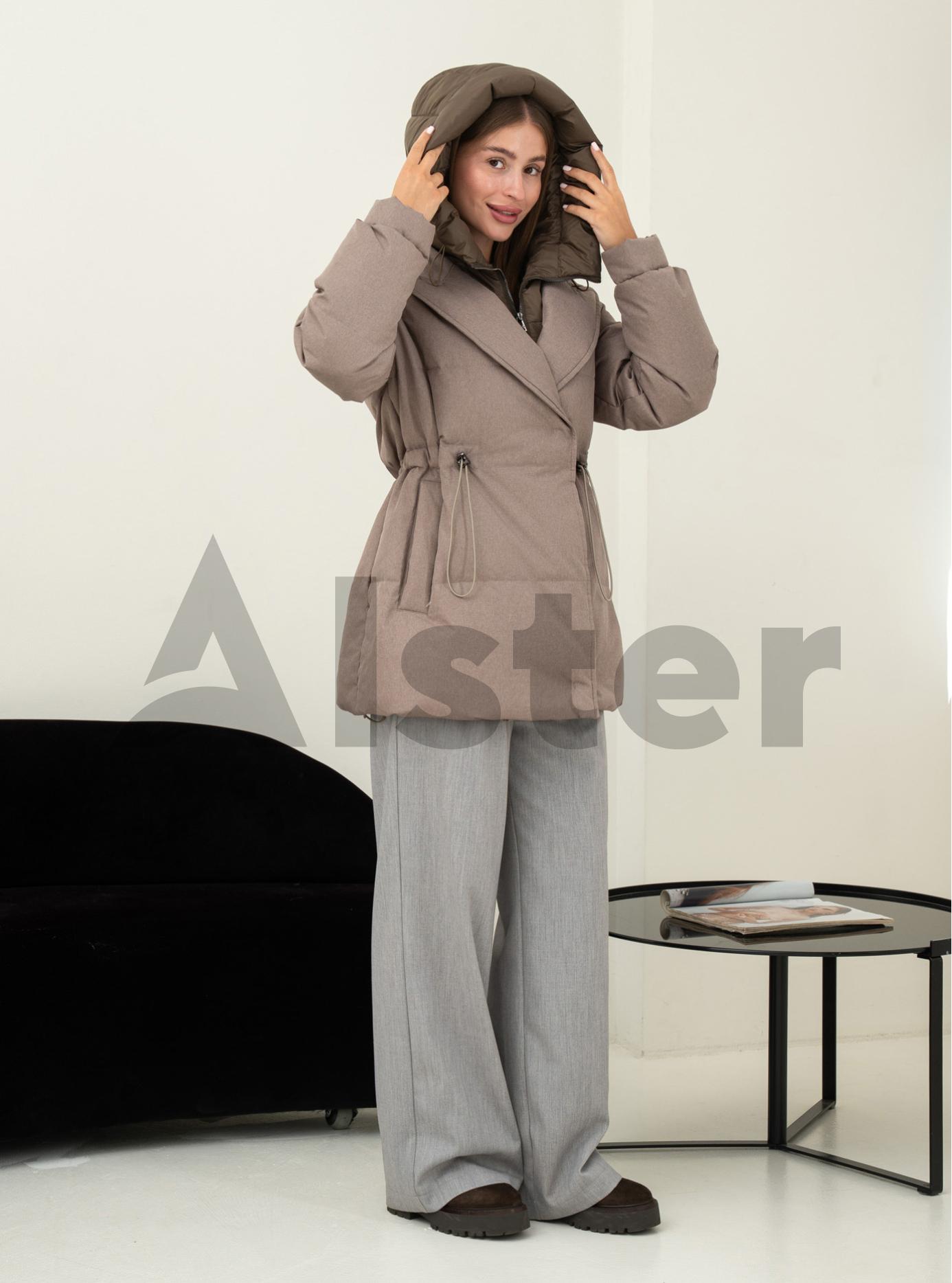 Жіночий пуховик Clasna 25D8528DW Пісочний M (25D8528DW-05): фото - Alster.ua