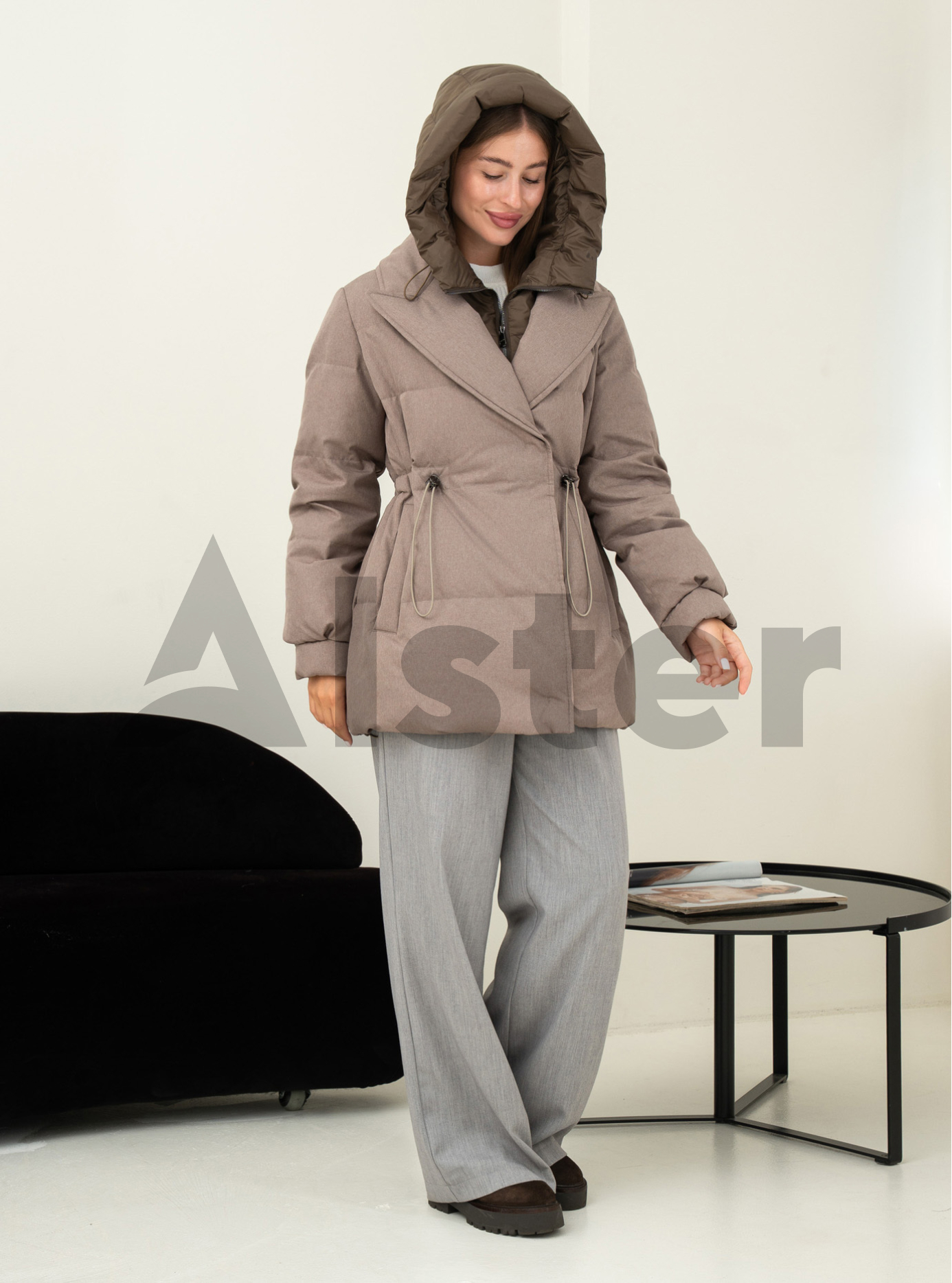 Жіночий пуховик Clasna 25D8528DW Пісочний M (25D8528DW-05): фото - Alster.ua