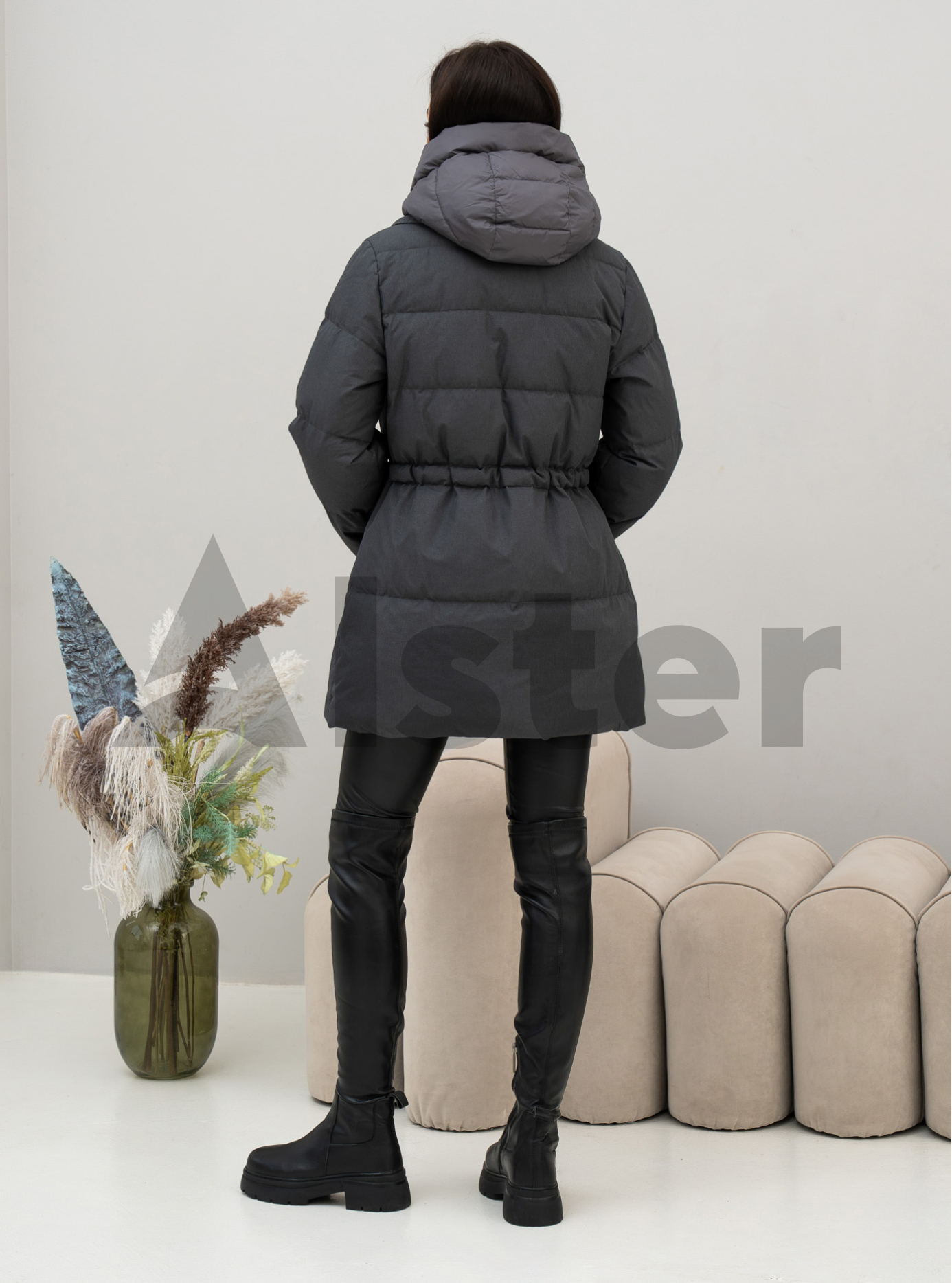 Женский пуховик Clasna 25D8528DW Графитовый M (25D8528DW-02): фото - Alster.ua