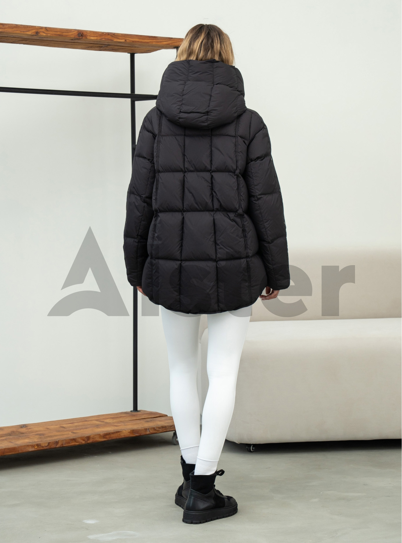 Женский пуховик средней длины Clasna 1049 Молоко M (CWGD1049DW-11): фото - Alster.ua