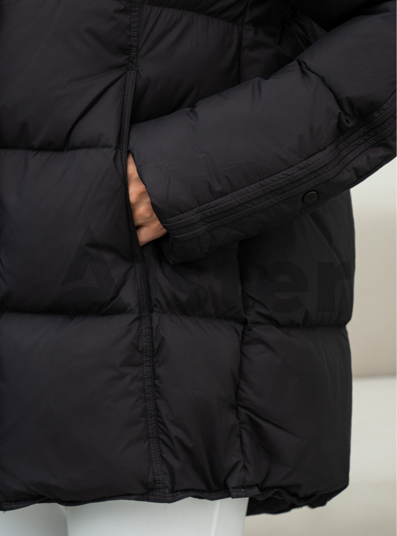 Женский пуховик средней длины Clasna 1049 Молоко M (CWGD1049DW-11): фото - Alster.ua