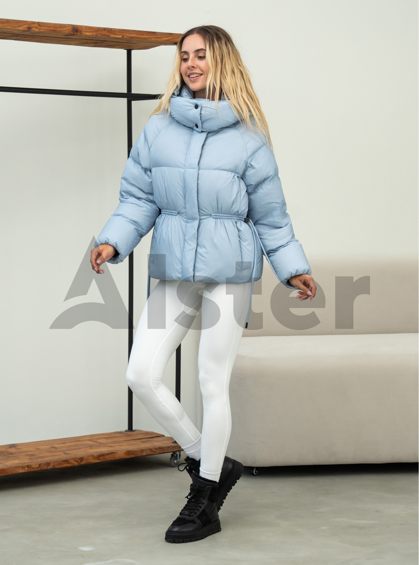 Женский пуховик Clasna 1069 Голубой M (CWGD1069DW-18): фото - Alster.ua