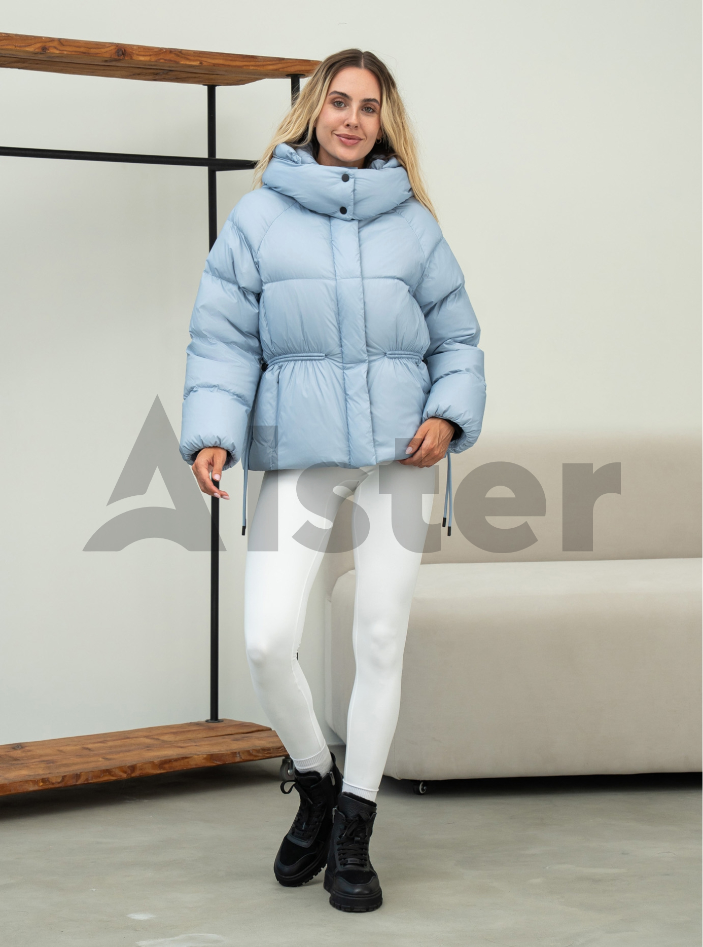 Женский пуховик Clasna 1069 Голубой M (CWGD1069DW-18): фото - Alster.ua