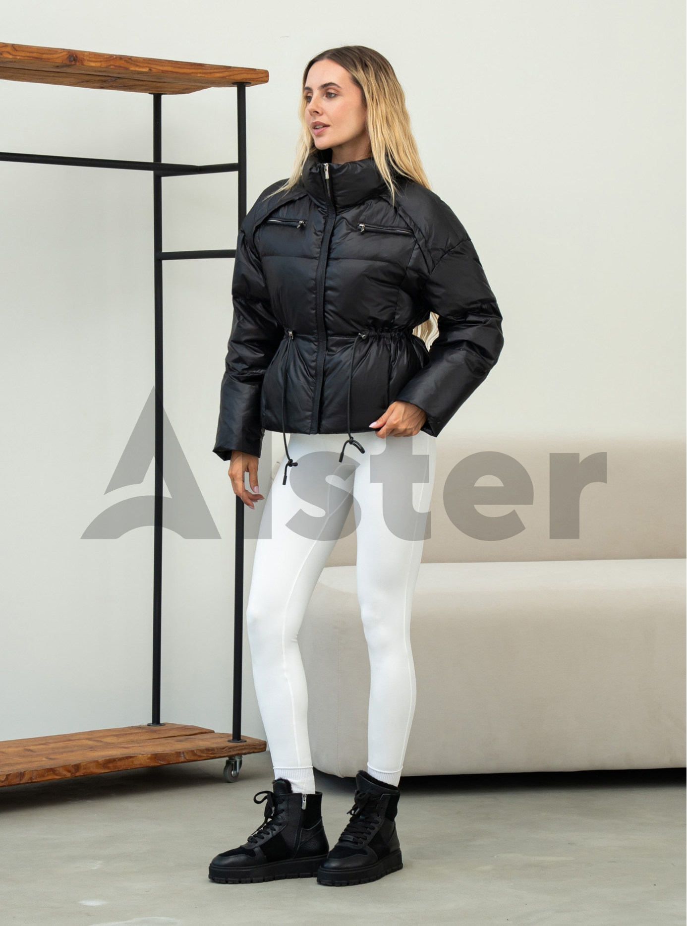 Короткий пуховик жіночий Clasna 1931 Чорний XS (26D1931DW-01): фото - Alster.ua