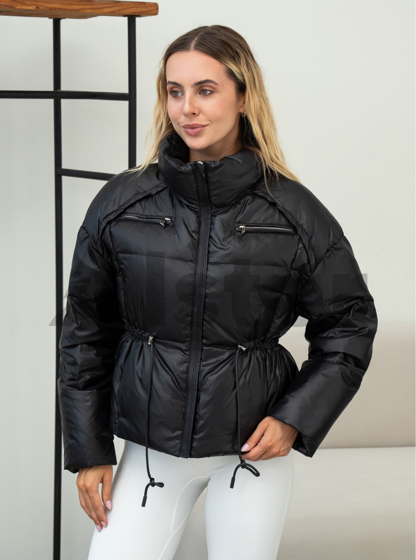 Короткий пуховик жіночий Clasna 1931 Чорний XS (26D1931DW-01): фото - Alster.ua