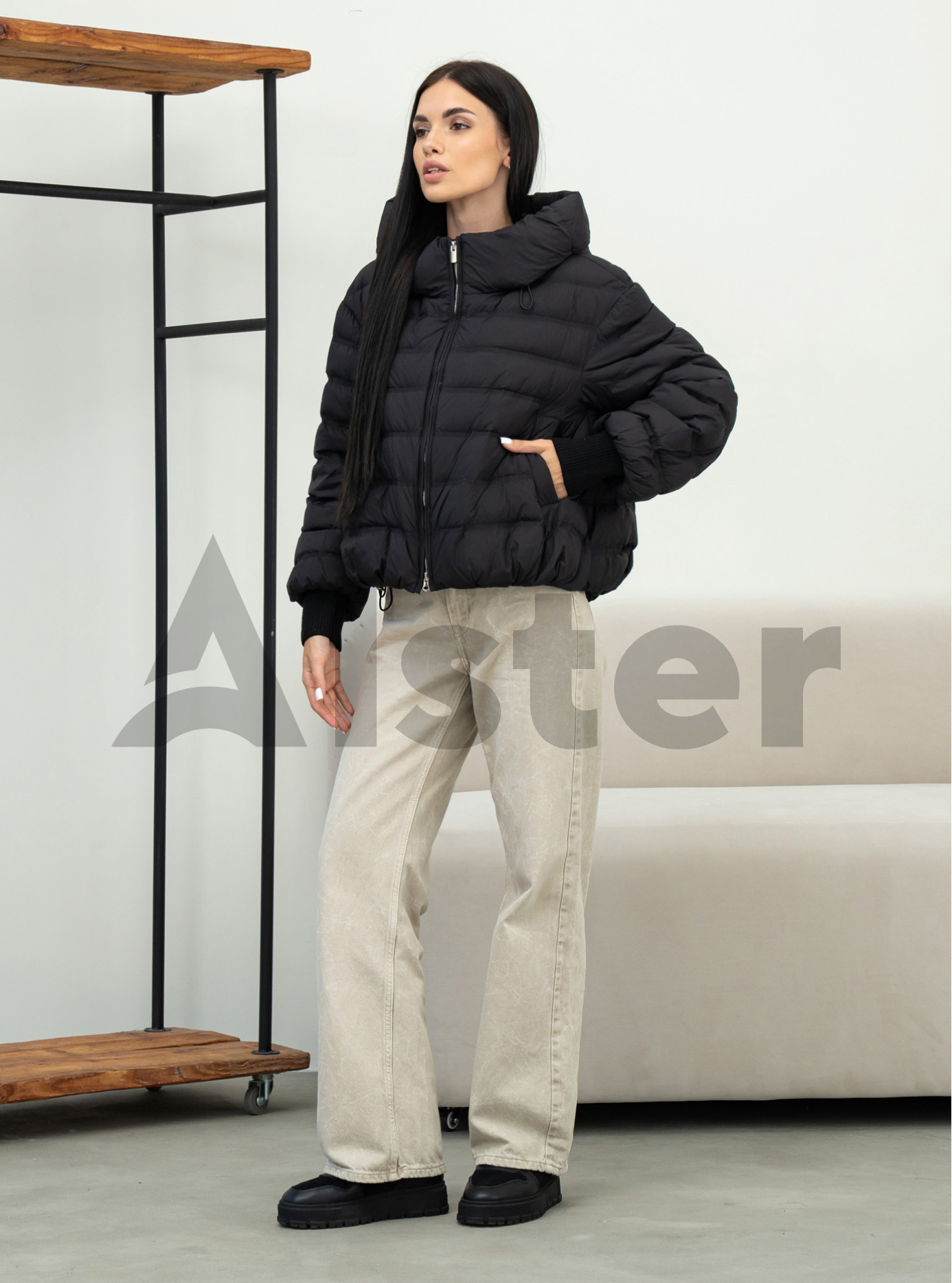 Короткий женский пуховик с капюшоном Clasna 940 Молоко M (CWGD940DW-07): фото - Alster.ua