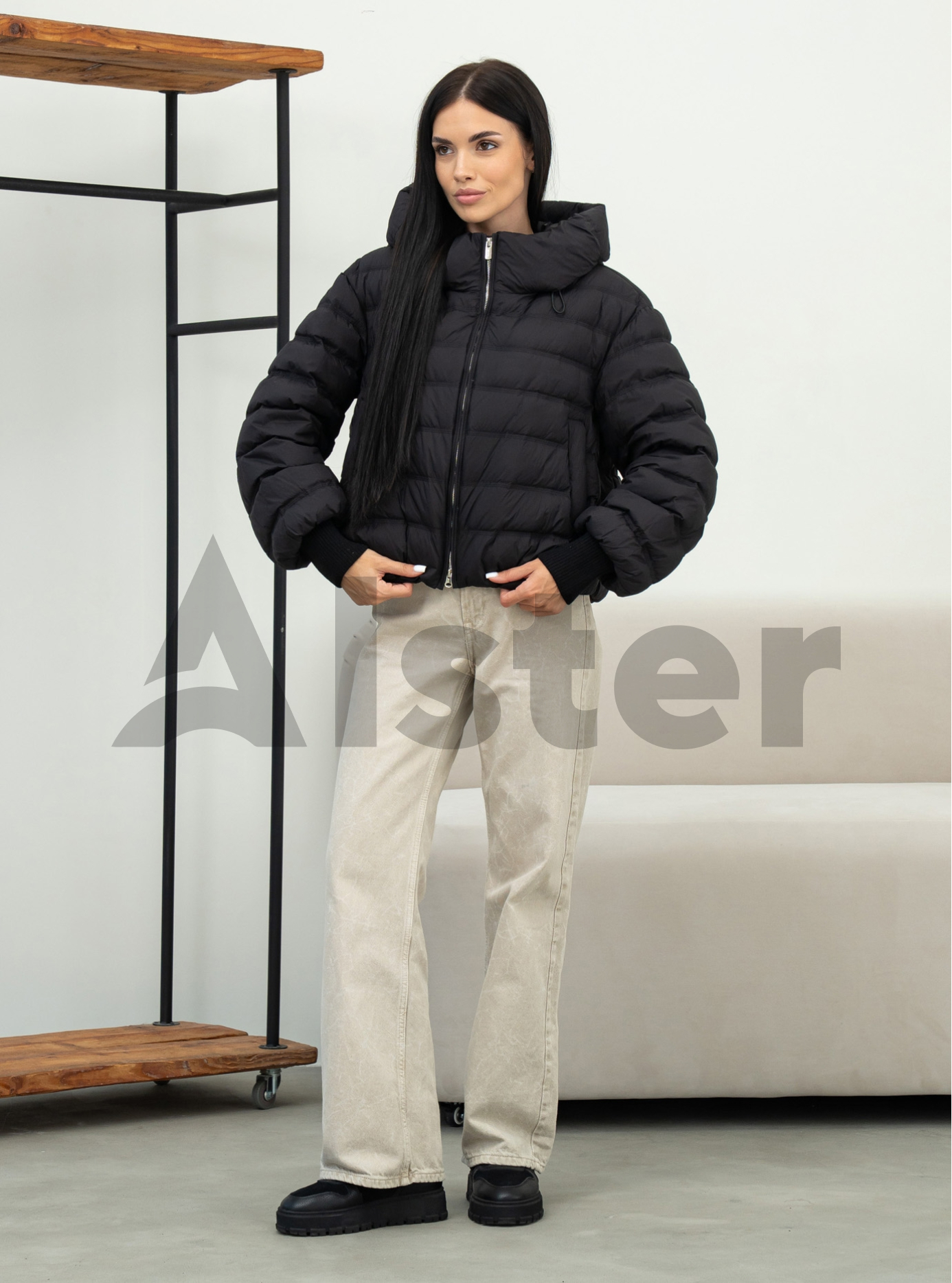 Короткий женский пуховик с капюшоном Clasna 940 Молоко M (CWGD940DW-07): фото - Alster.ua