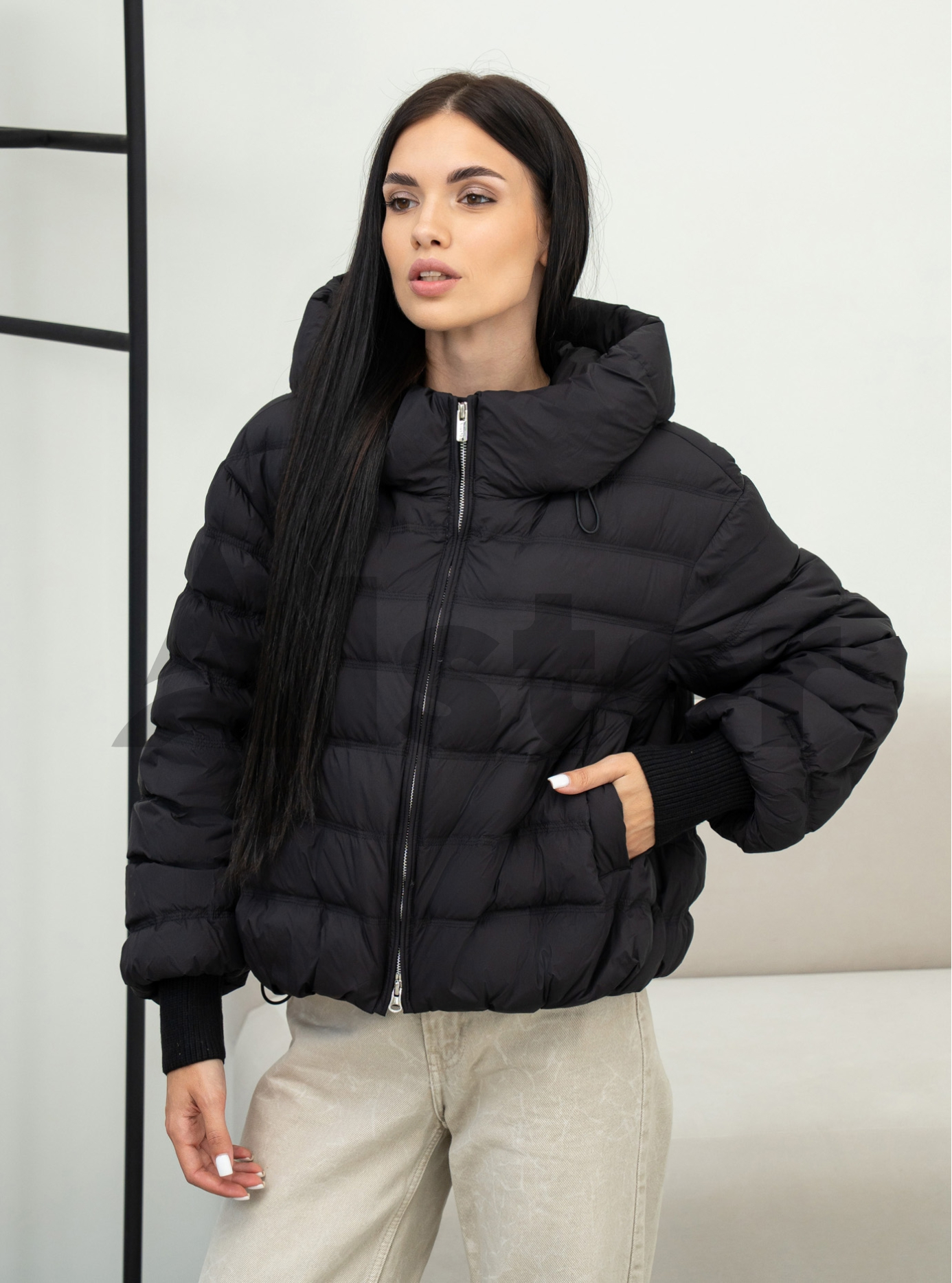 Короткий женский пуховик с капюшоном Clasna 940 Молоко M (CWGD940DW-07): фото - Alster.ua