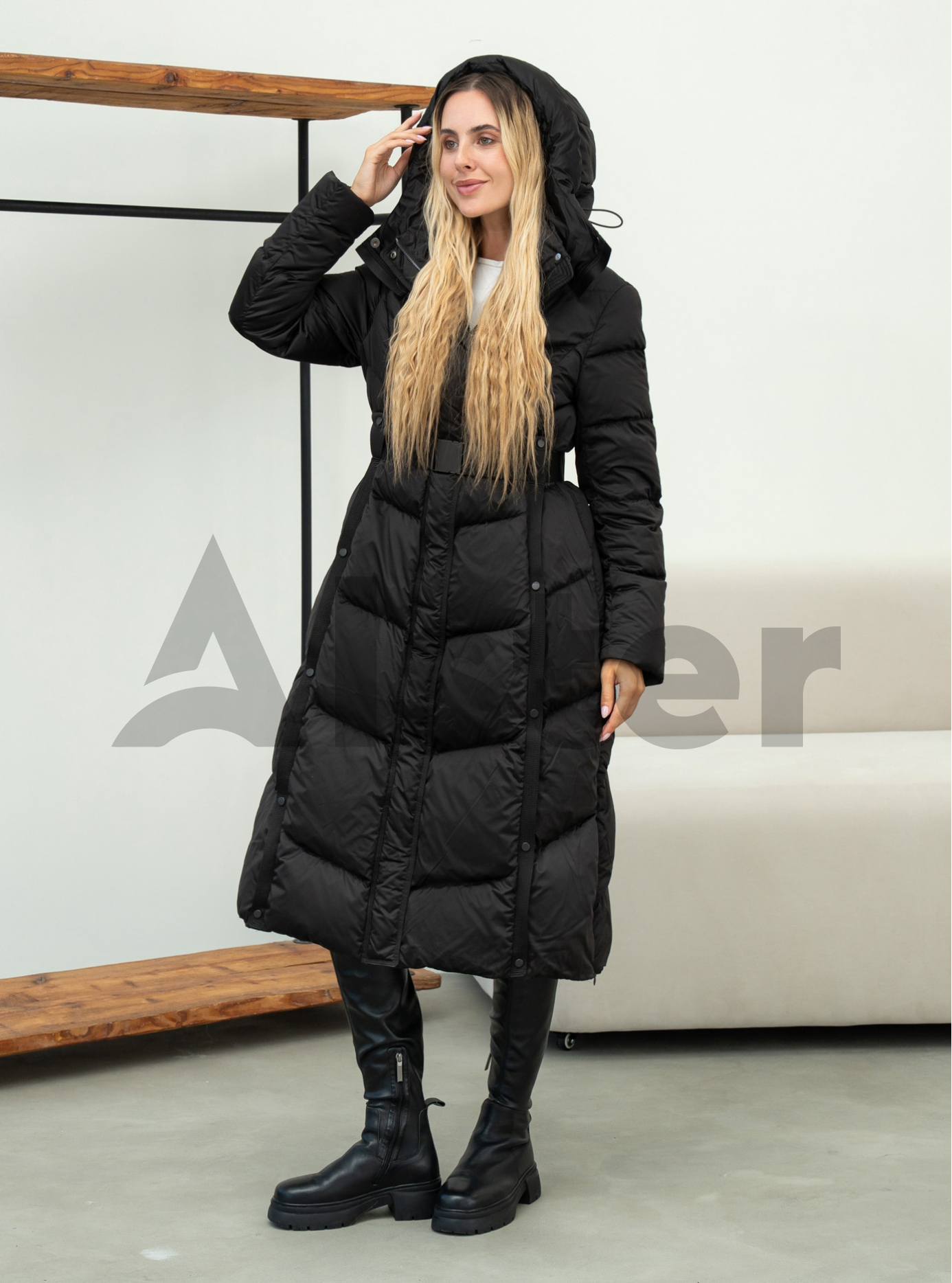 Длинный женский пуховик Clasna 975 Ежевика S (CWGD975DW-14): фото - Alster.ua