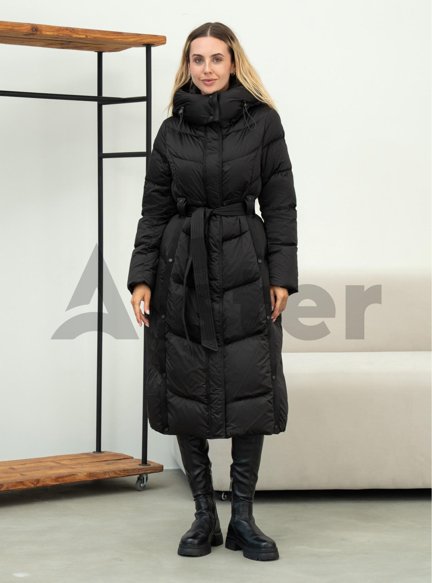 Длинный женский пуховик Clasna 975 Ежевика S (CWGD975DW-14): фото - Alster.ua