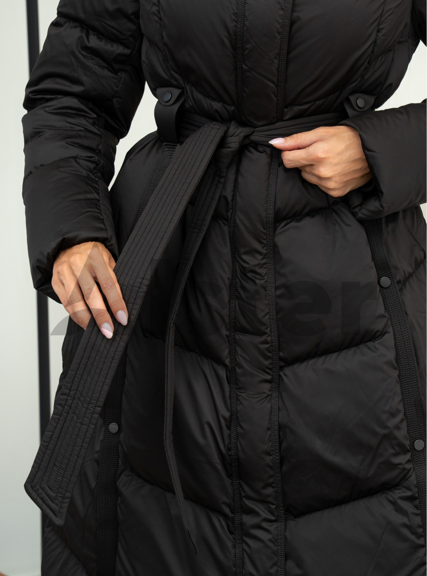 Длинный женский пуховик Clasna 975 Ежевика S (CWGD975DW-14): фото - Alster.ua