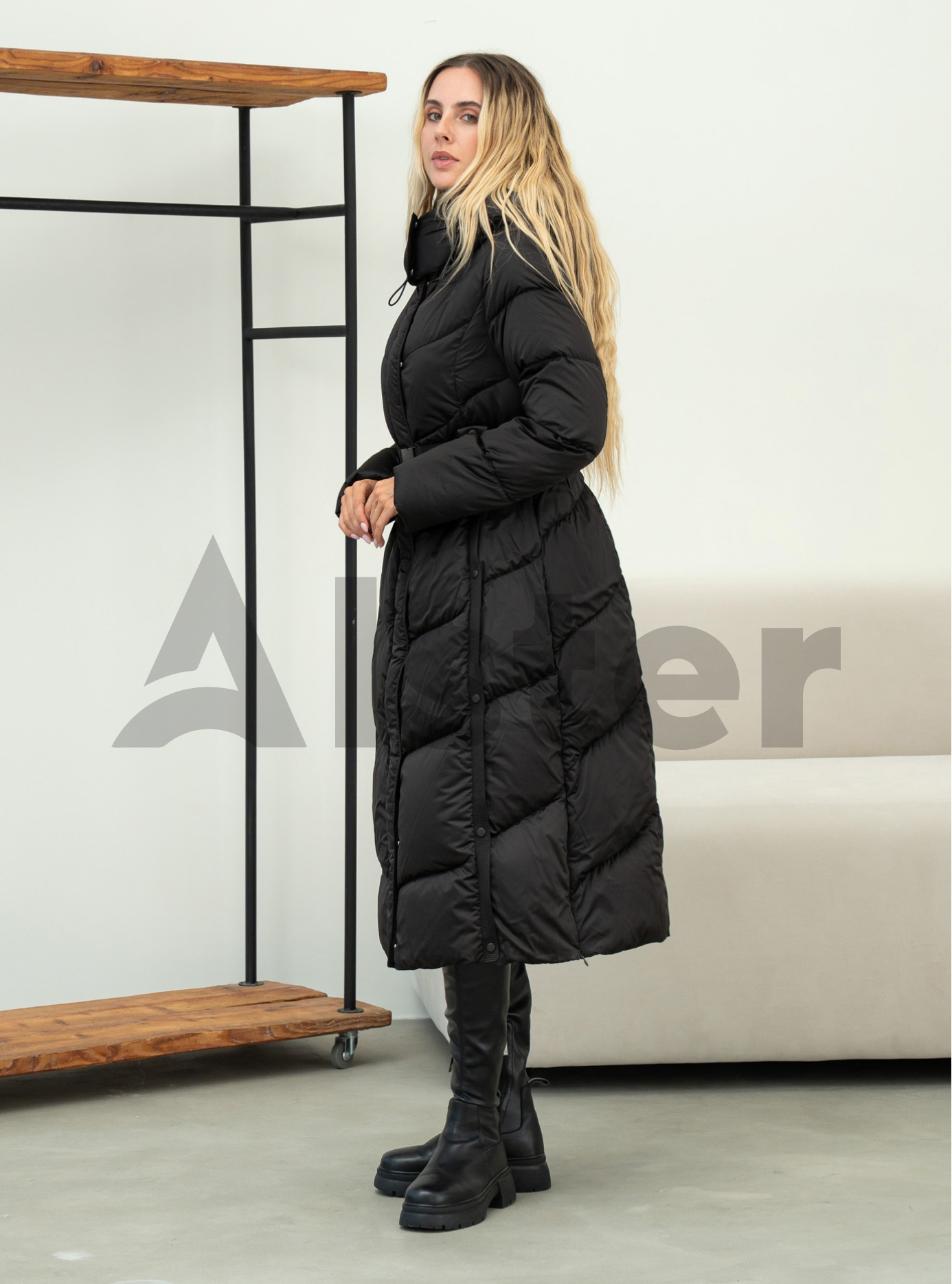 Длинный женский пуховик Clasna 975 Ежевика S (CWGD975DW-14): фото - Alster.ua