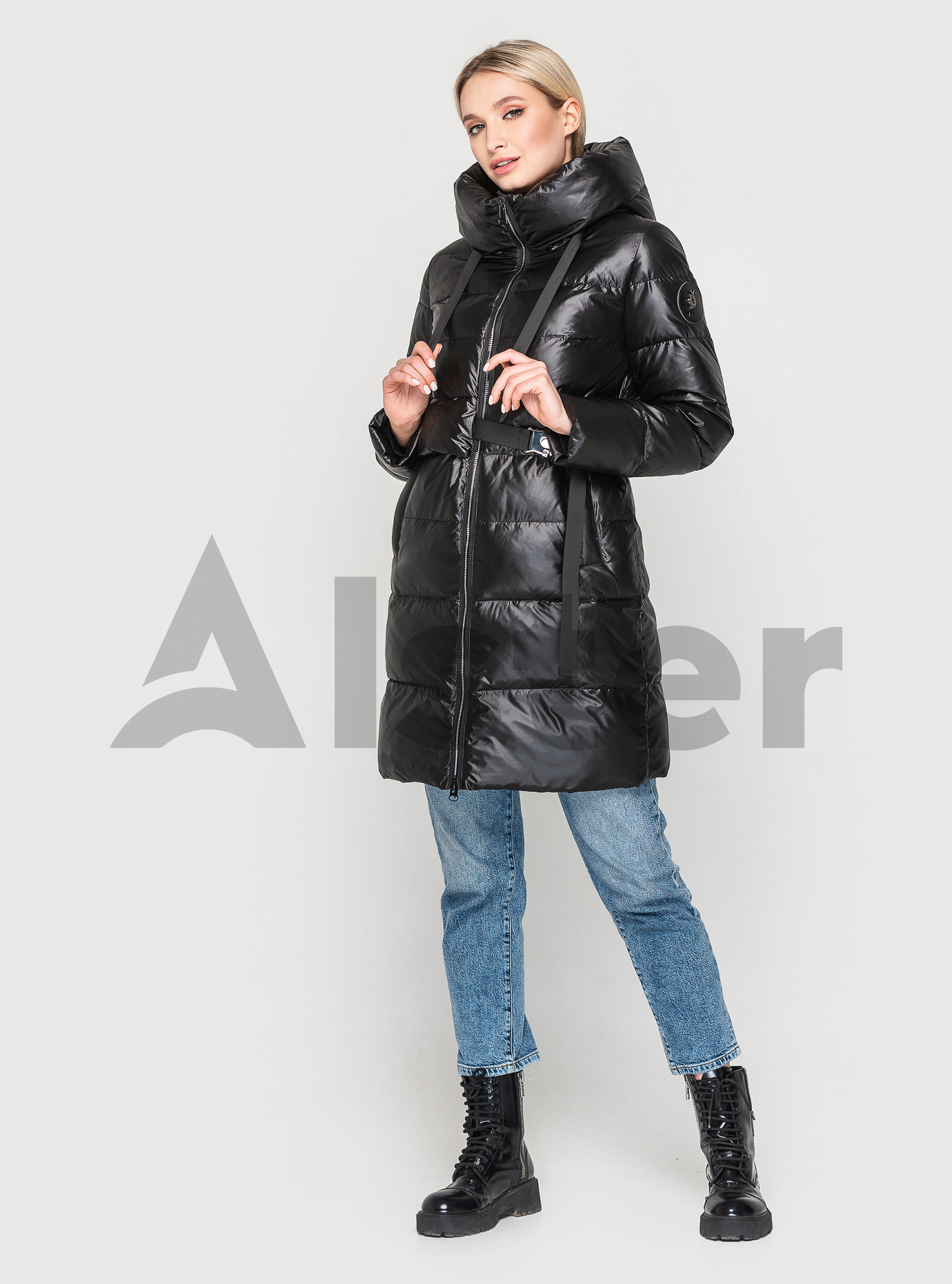 Женская зимняя куртка CLASNA JOY Чёрный L (JW21D006CW-03): фото - Alster.ua