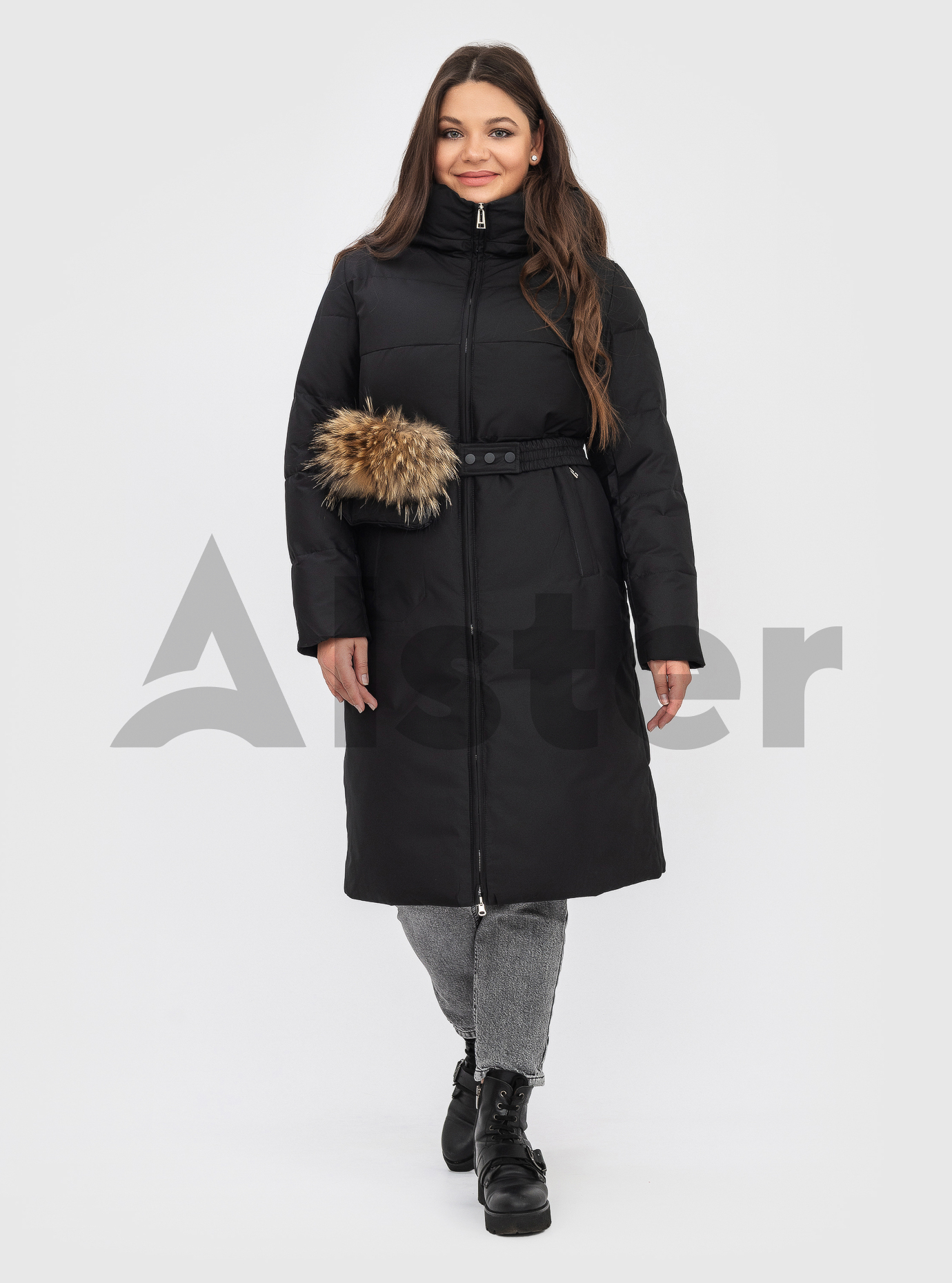 Женская зимняя куртка CLASNA JOY Чёрный 2XL (JW21D1026CW-10): фото - Alster.ua