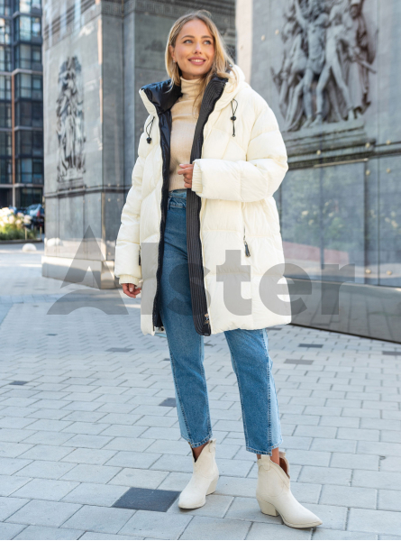 Удлиненная зимняя куртка Clasna Joy 23D209