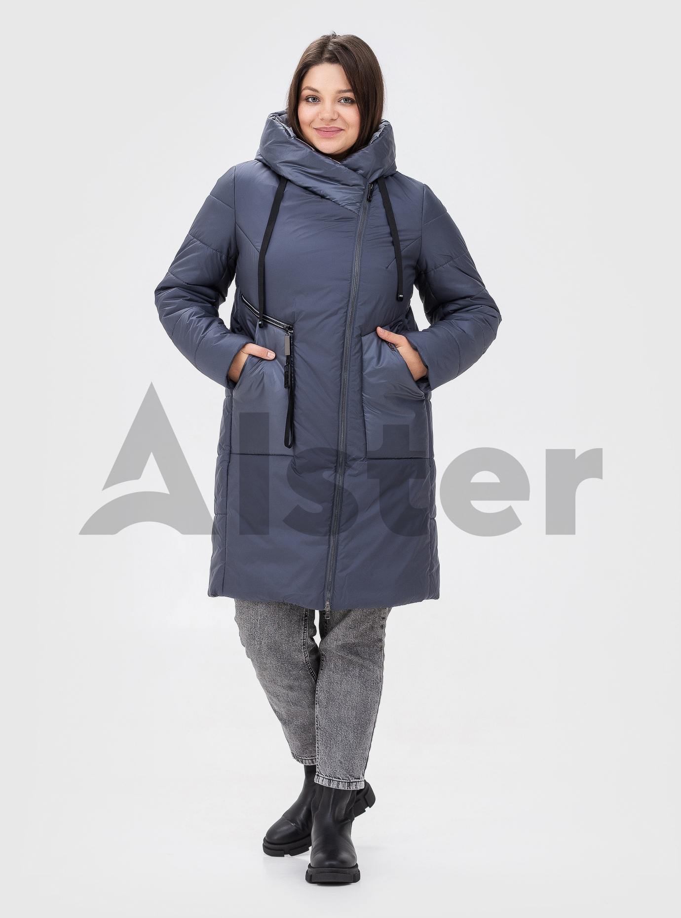 Женская зимняя куртка больших размеров DEIFY Графитовый 3XL (21-562-02): фото - Alster.ua