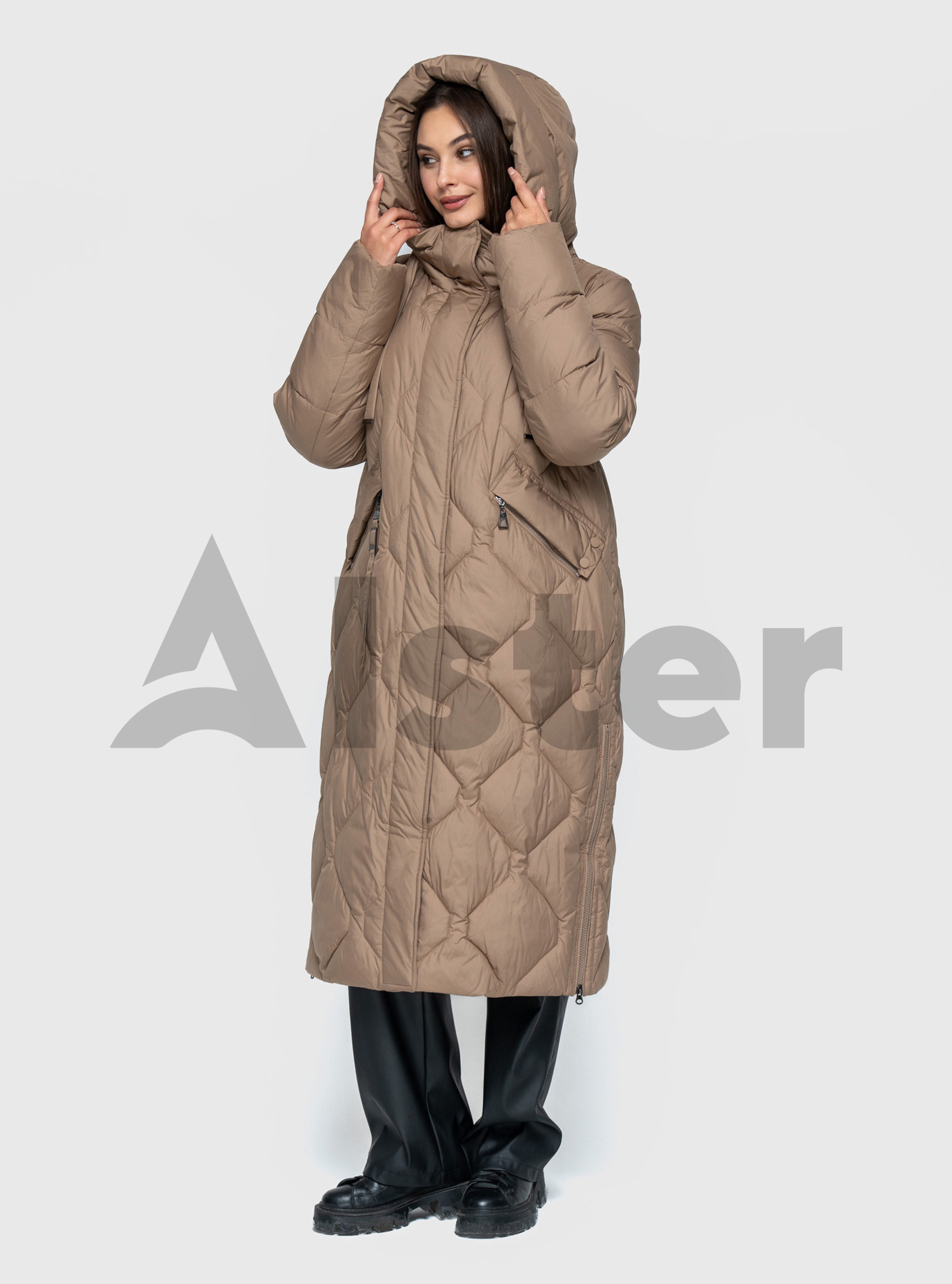 Довге жіноче пальто великих розмірів DEIFY 3315 Карамель 3XL (DFY3315-13): фото - Alster.ua