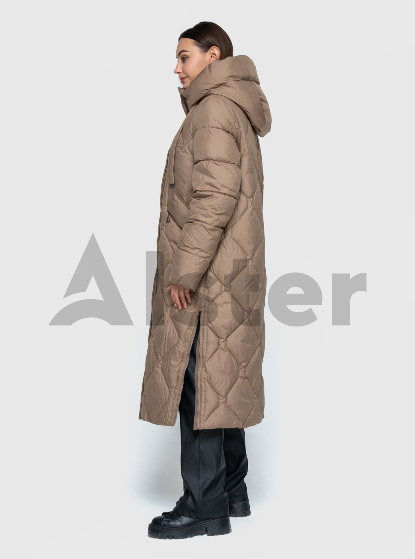 Довге жіноче пальто великих розмірів DEIFY 3315 Карамель 3XL (DFY3315-13): фото - Alster.ua