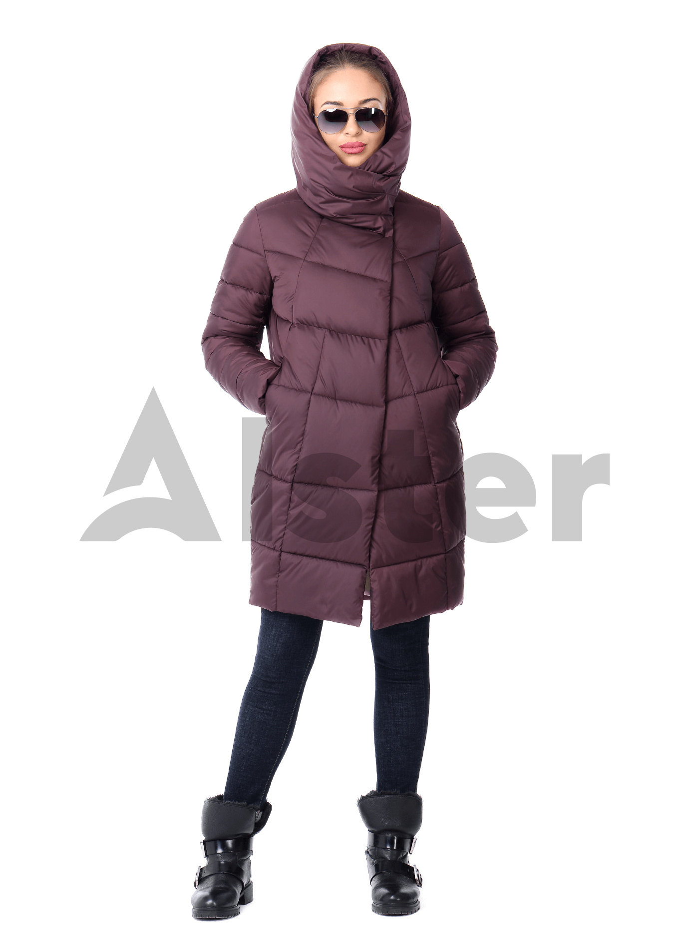 Женская зимняя объёмная куртка Синий 42 (02-KT190529): фото - Alster.ua