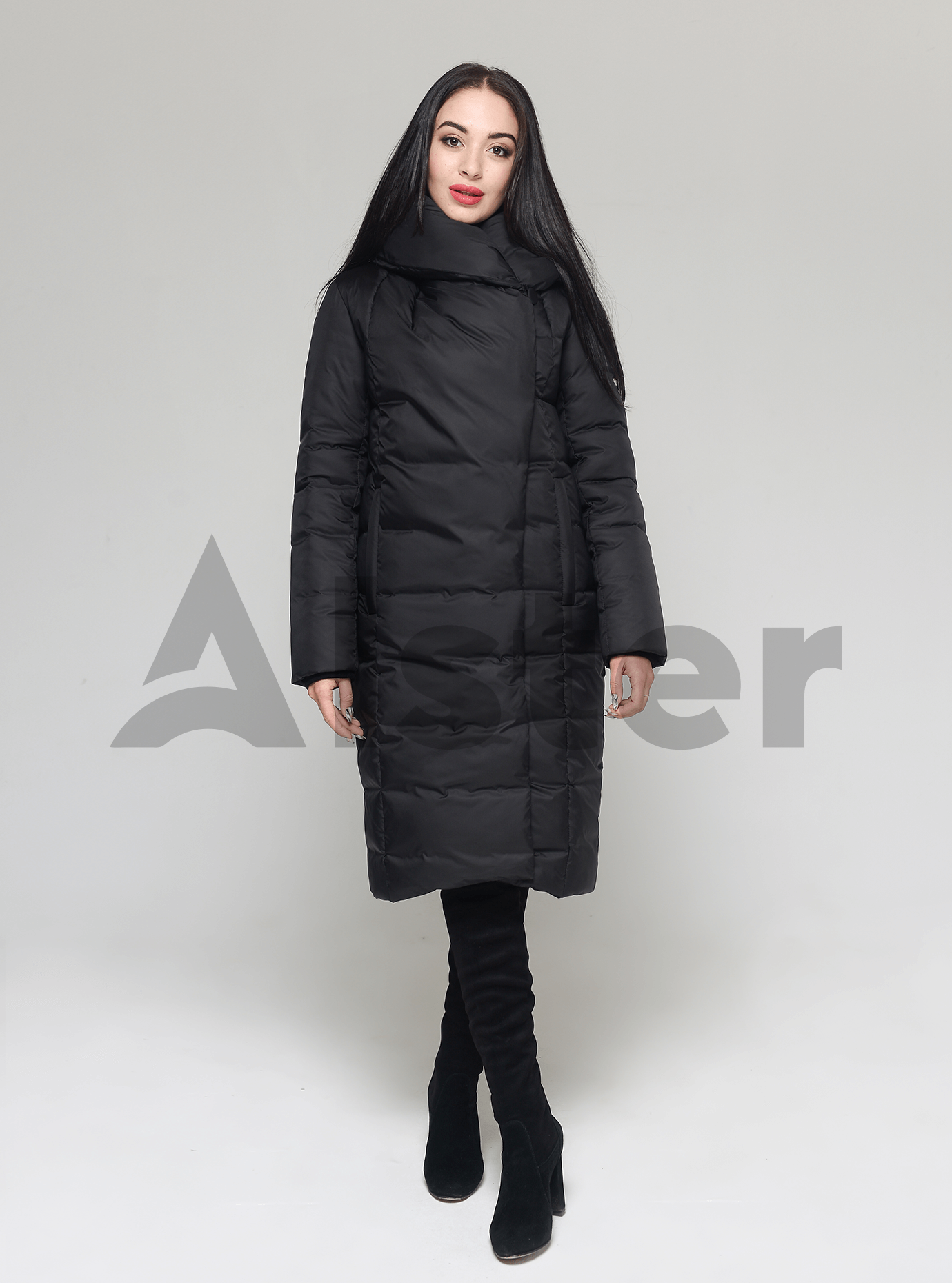 Куртка женская зимняя стильная Чёрный 44 (02-KT190395): фото - Alster.ua