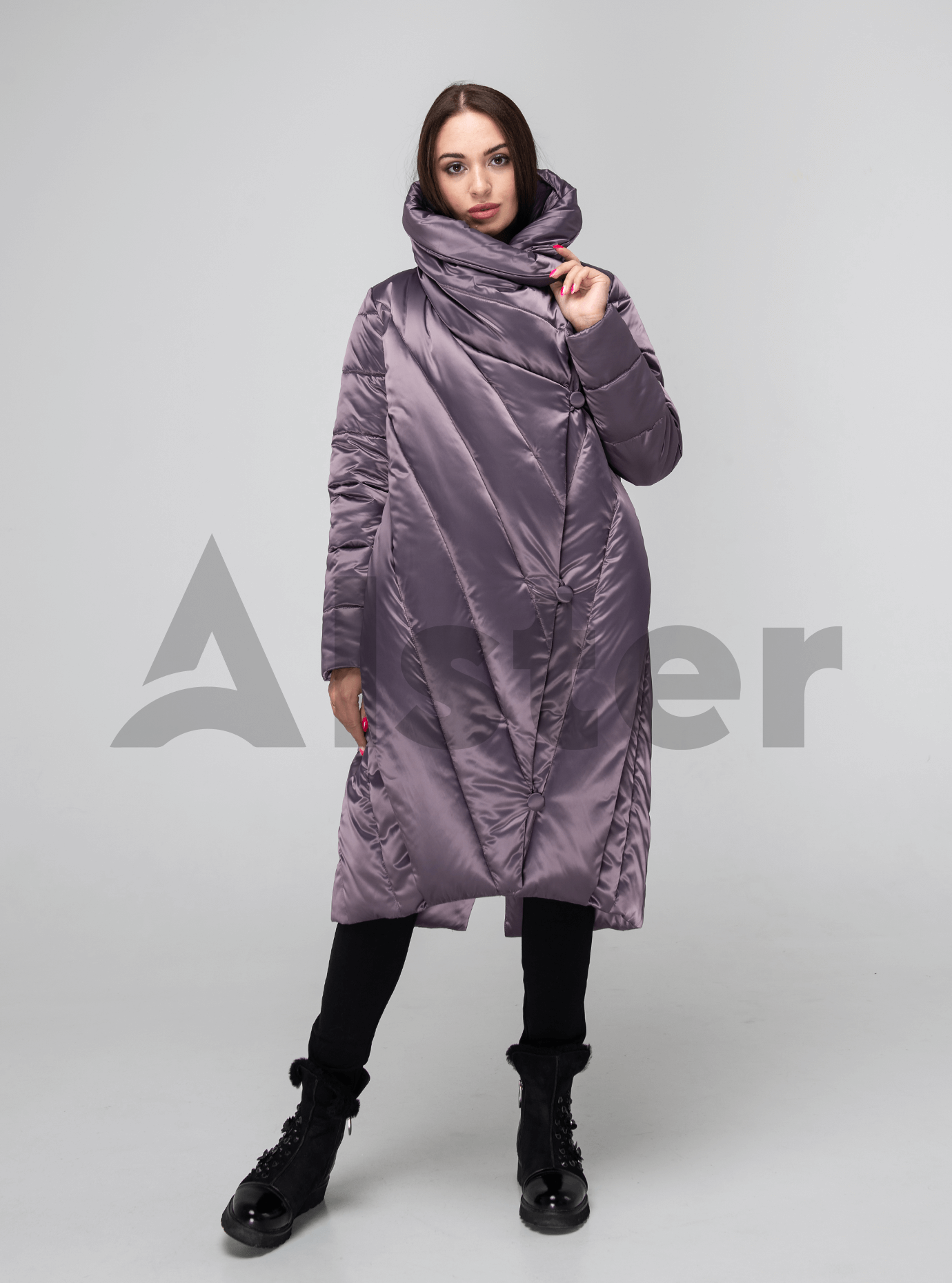 Женская зимняя куртка с капюшоном Синий 42 (02-KT190547): фото - Alster.ua