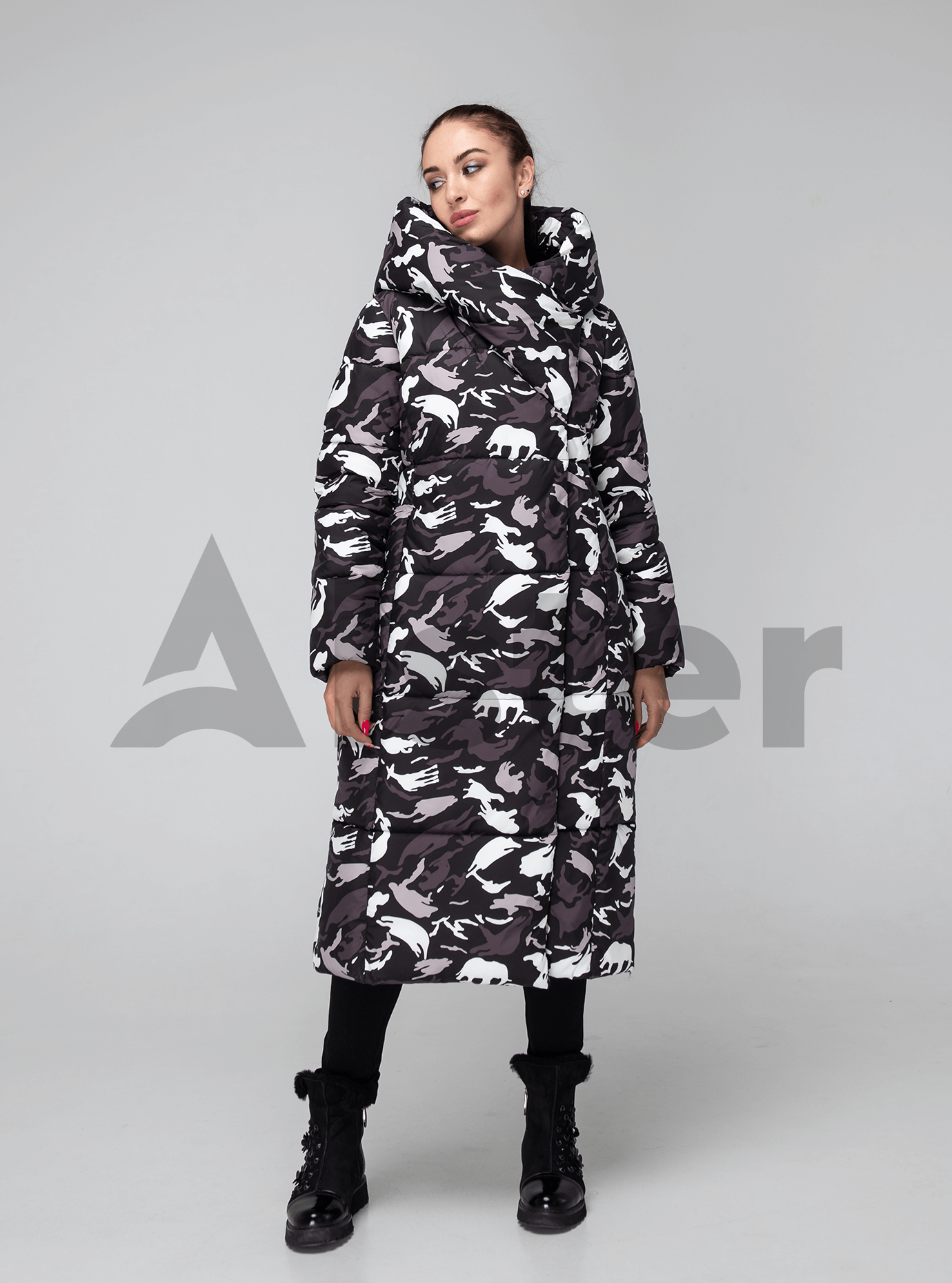 Женская зимняя куртка длинная Синий 42 (02-KT190546): фото - Alster.ua