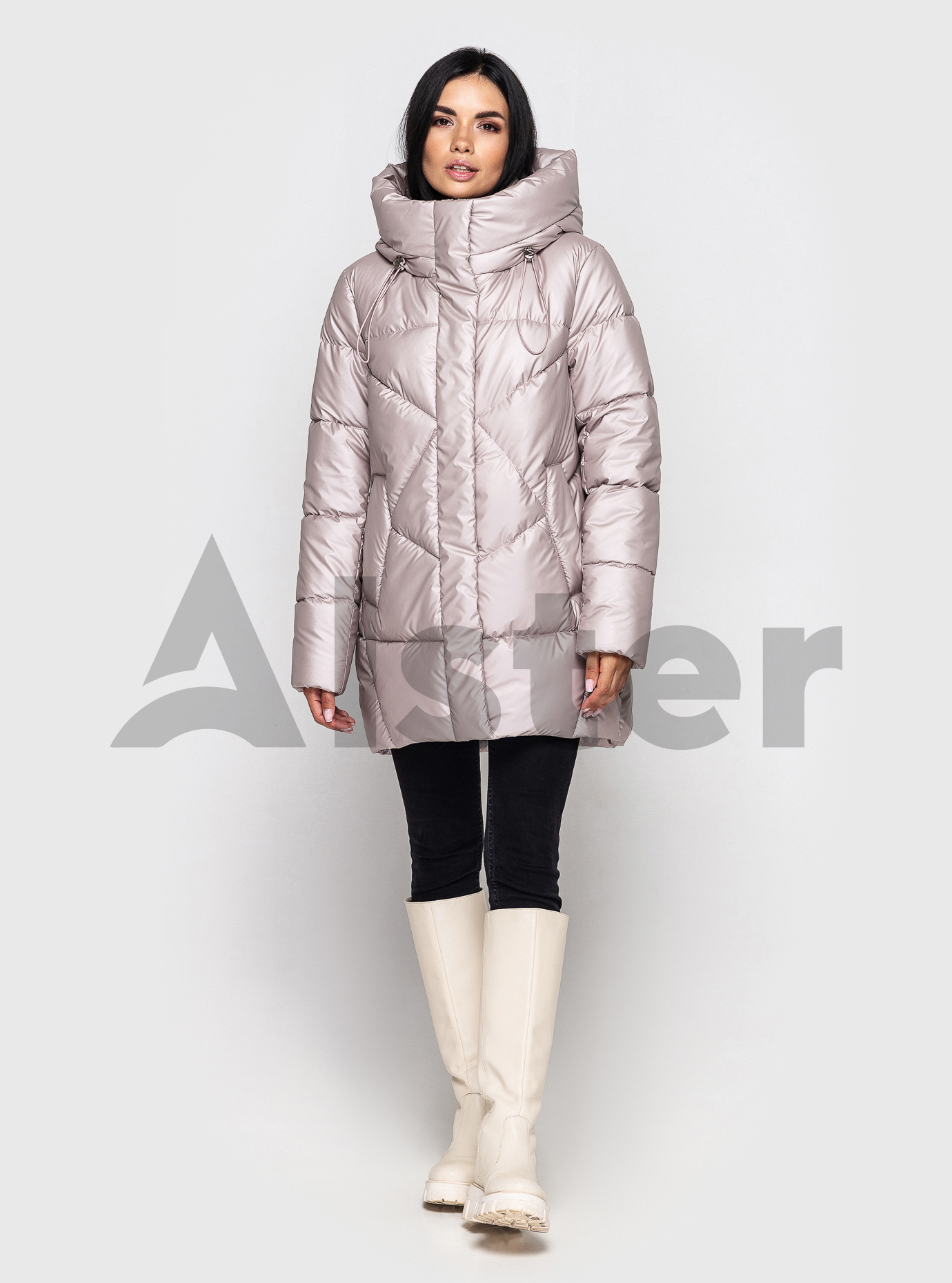 Женская зимняя куртка 509 удлиненная Светло-розовый 46 (KTL509ARM-03): фото - Alster.ua