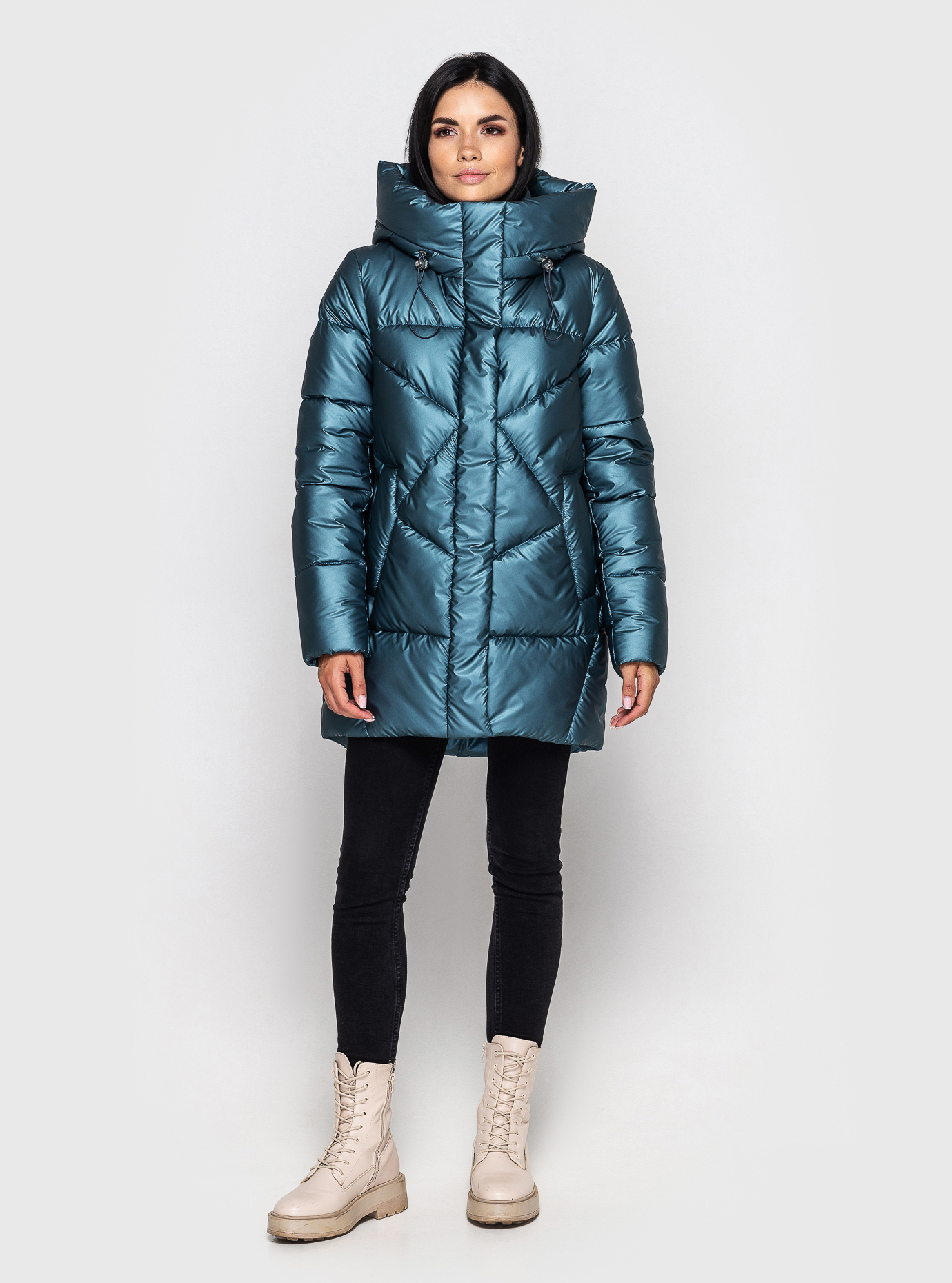 Женская зимняя куртка 509 удлиненная Маренго 42 (KTL509PRD-01): фото - Alster.ua